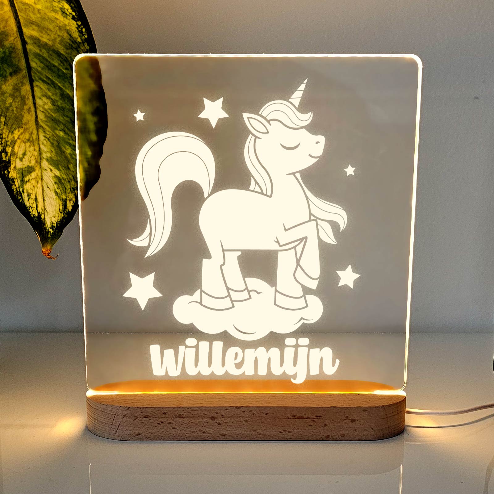 Einhorn Nachtlampe mit Namen