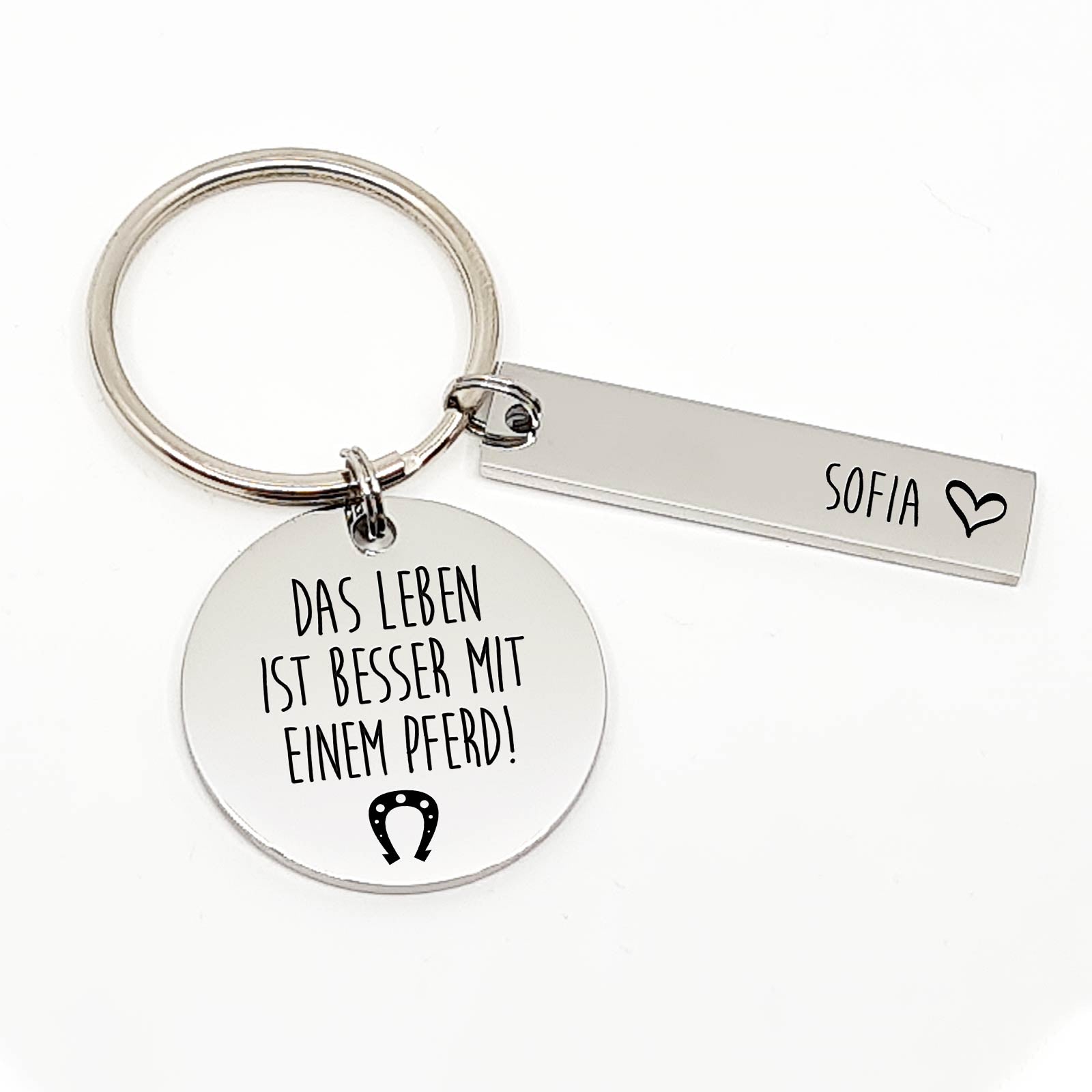 Das Leben ist besser mit einem Pferd! - Schlüsselanhänger