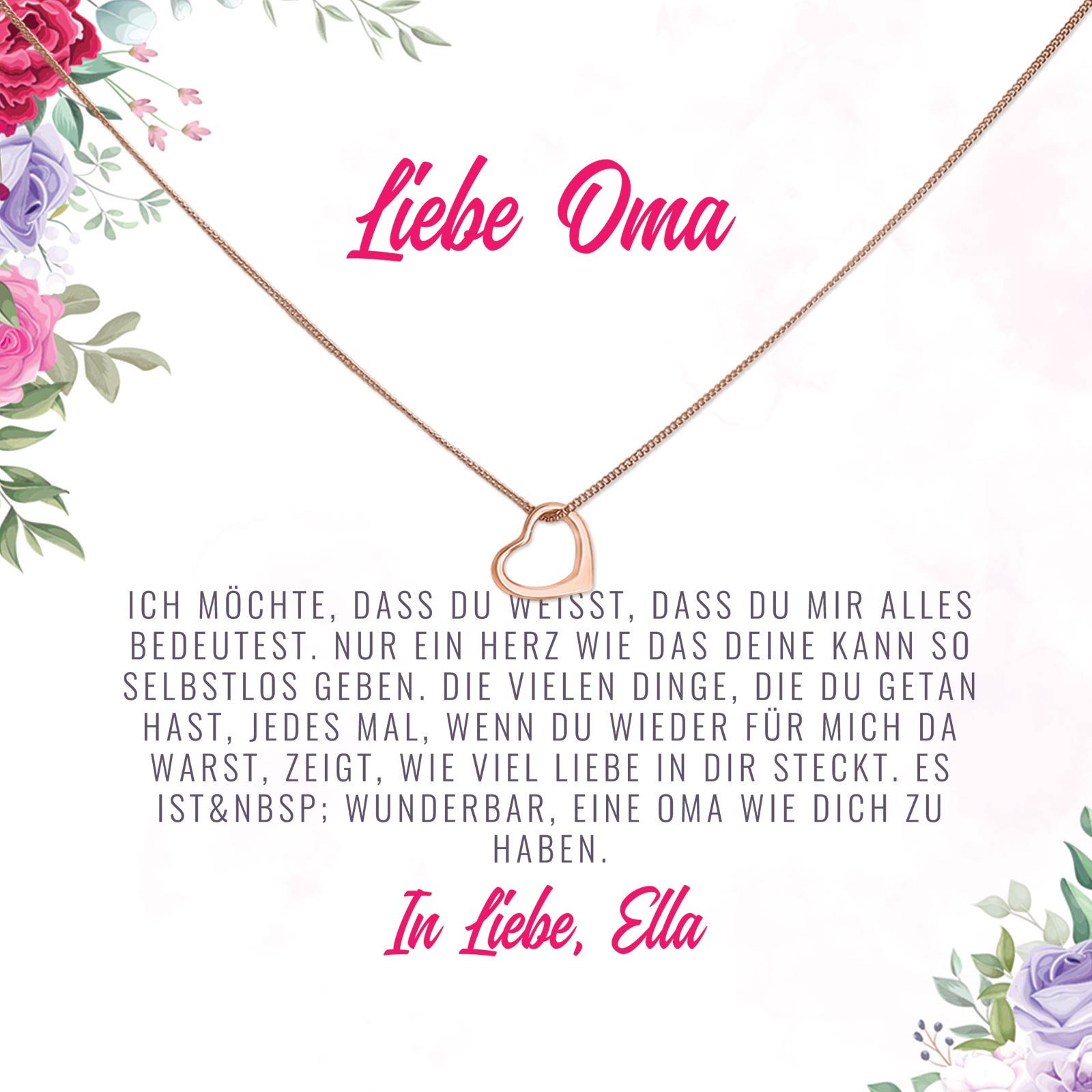 Es ist wunderbar, eine Oma wie Dich zu haben - Halskette