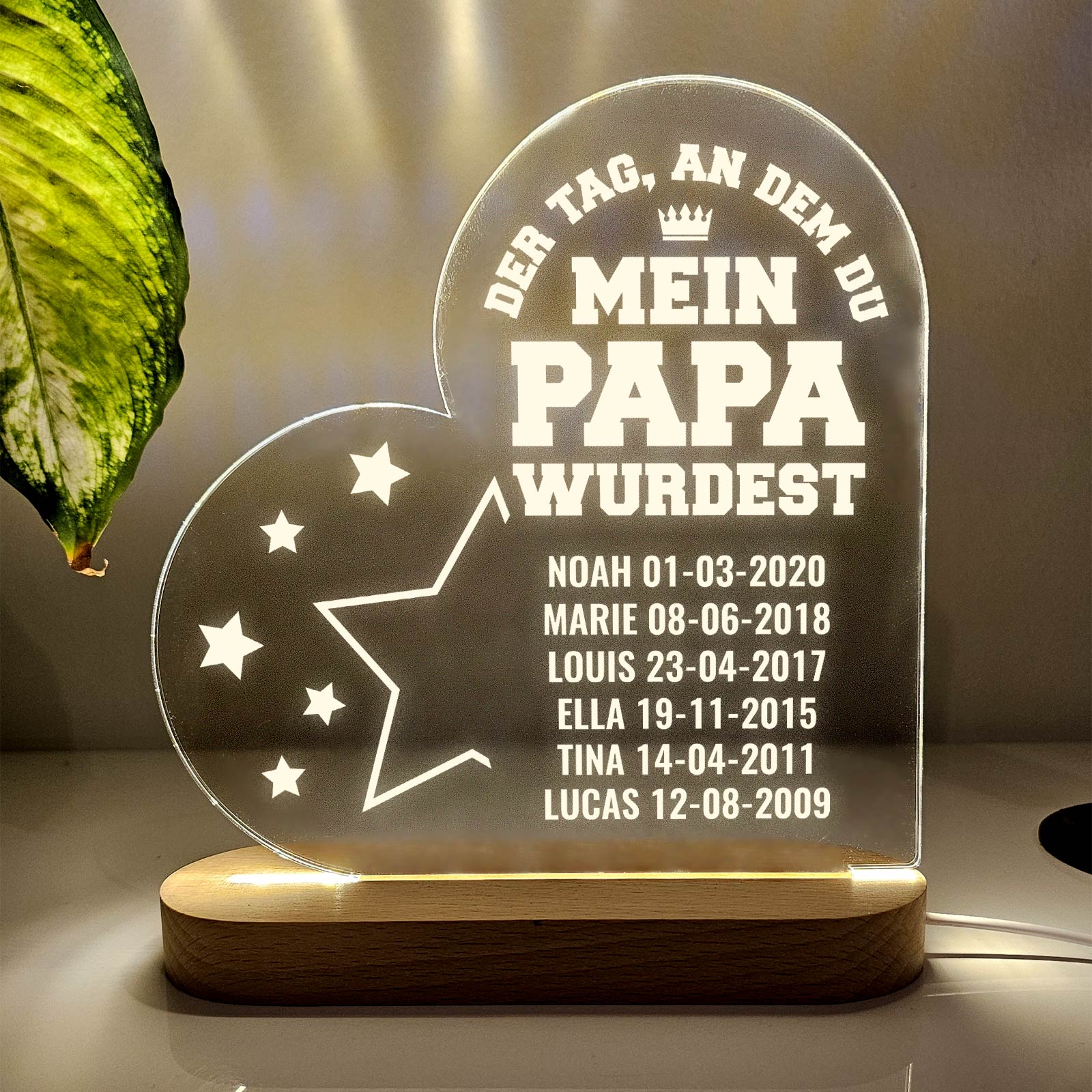 Der Tag, an dem du mein Papa wurdest - Led-lampe