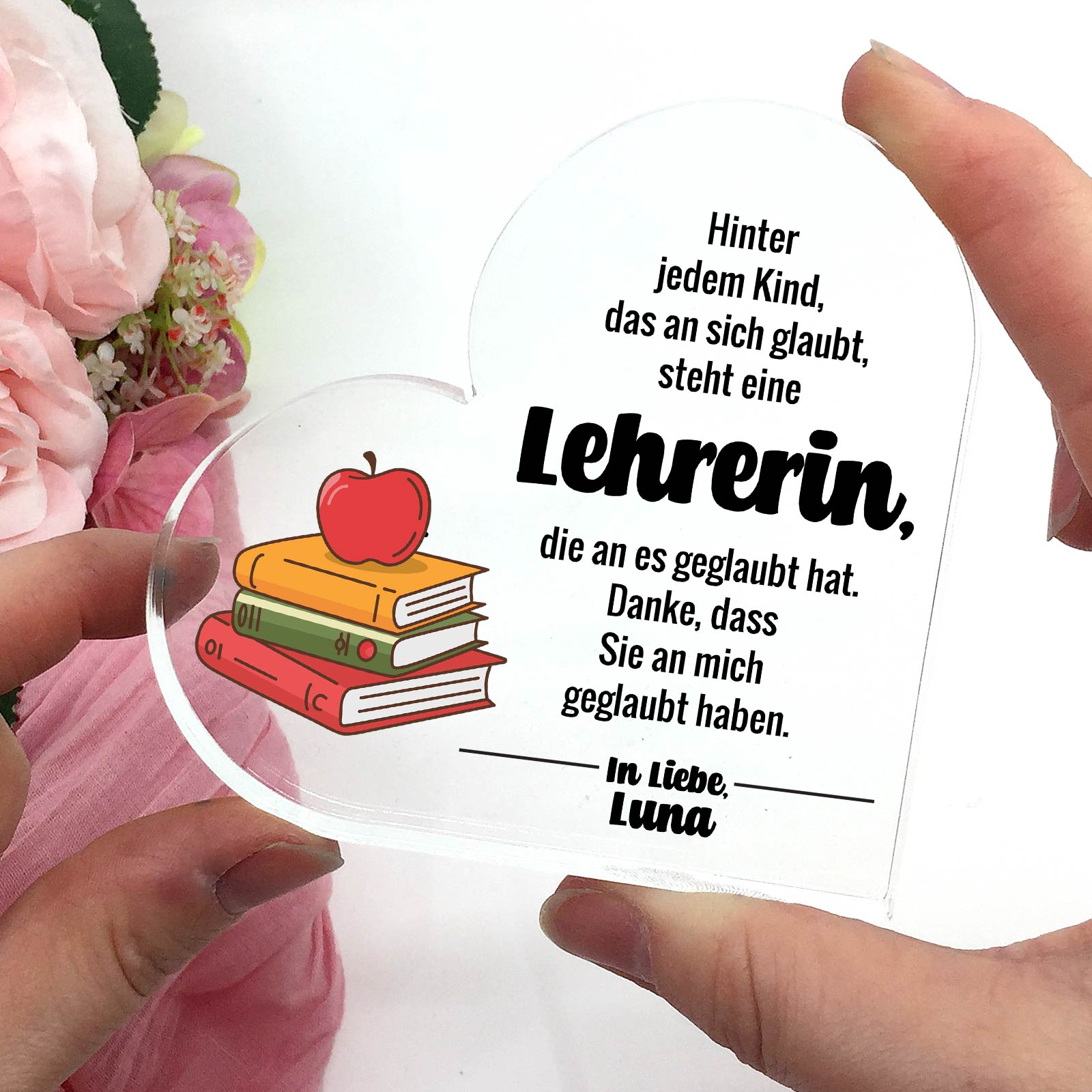 Hinter jedem Kind – Herz Geschenk für Erzieherinnen