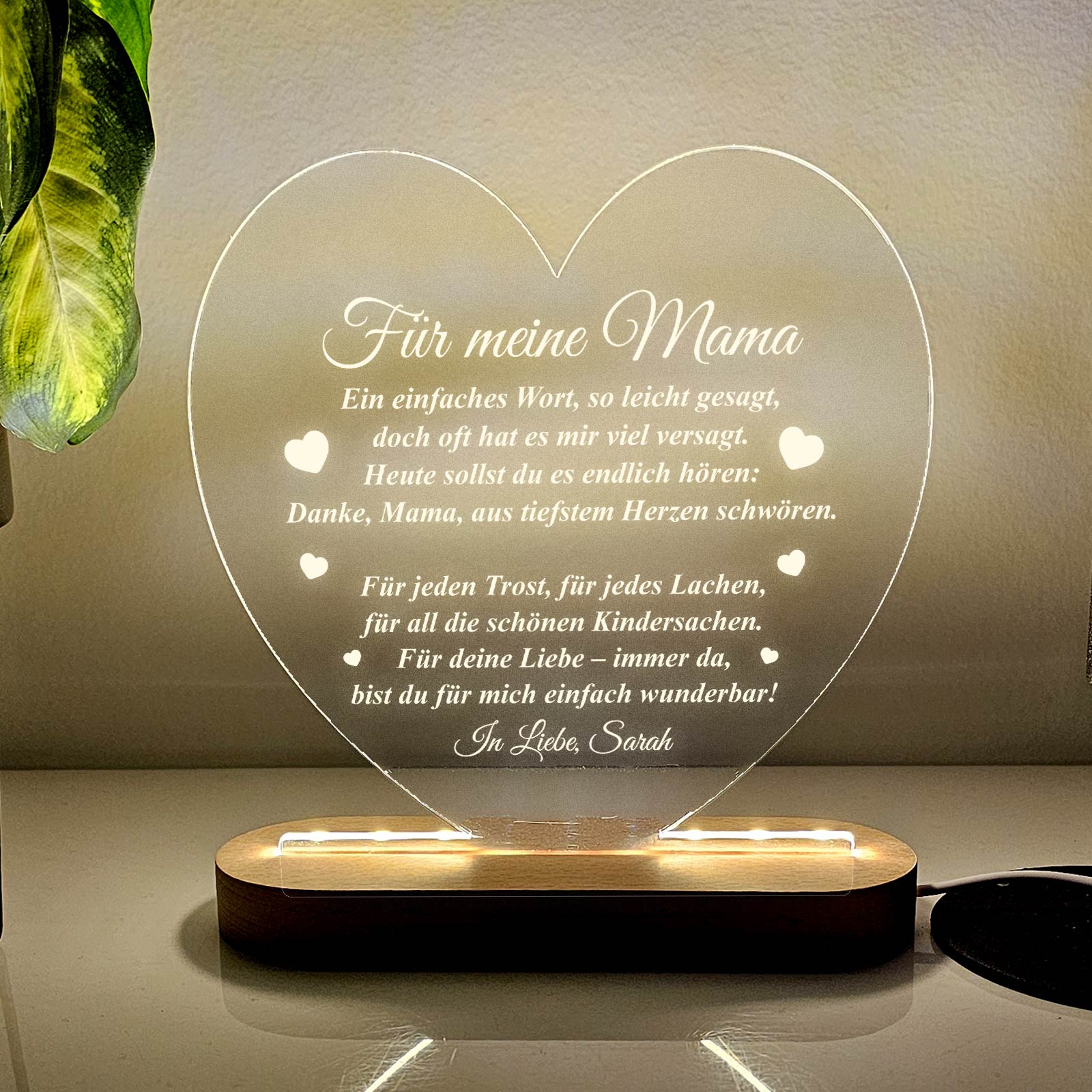 Deine Liebe, immer da– LED-Lampe