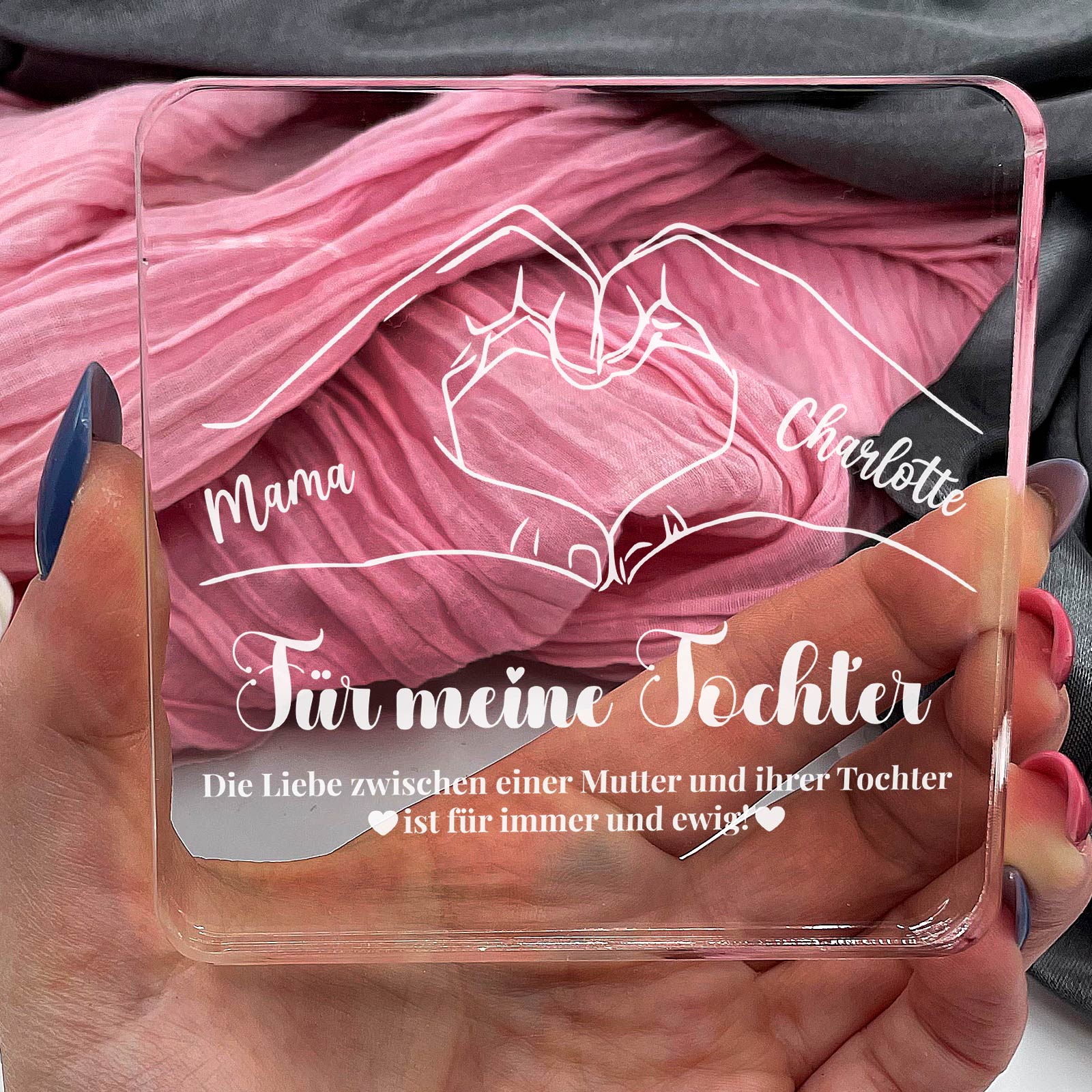 Mutter und Tochter – Plexiglasplakette