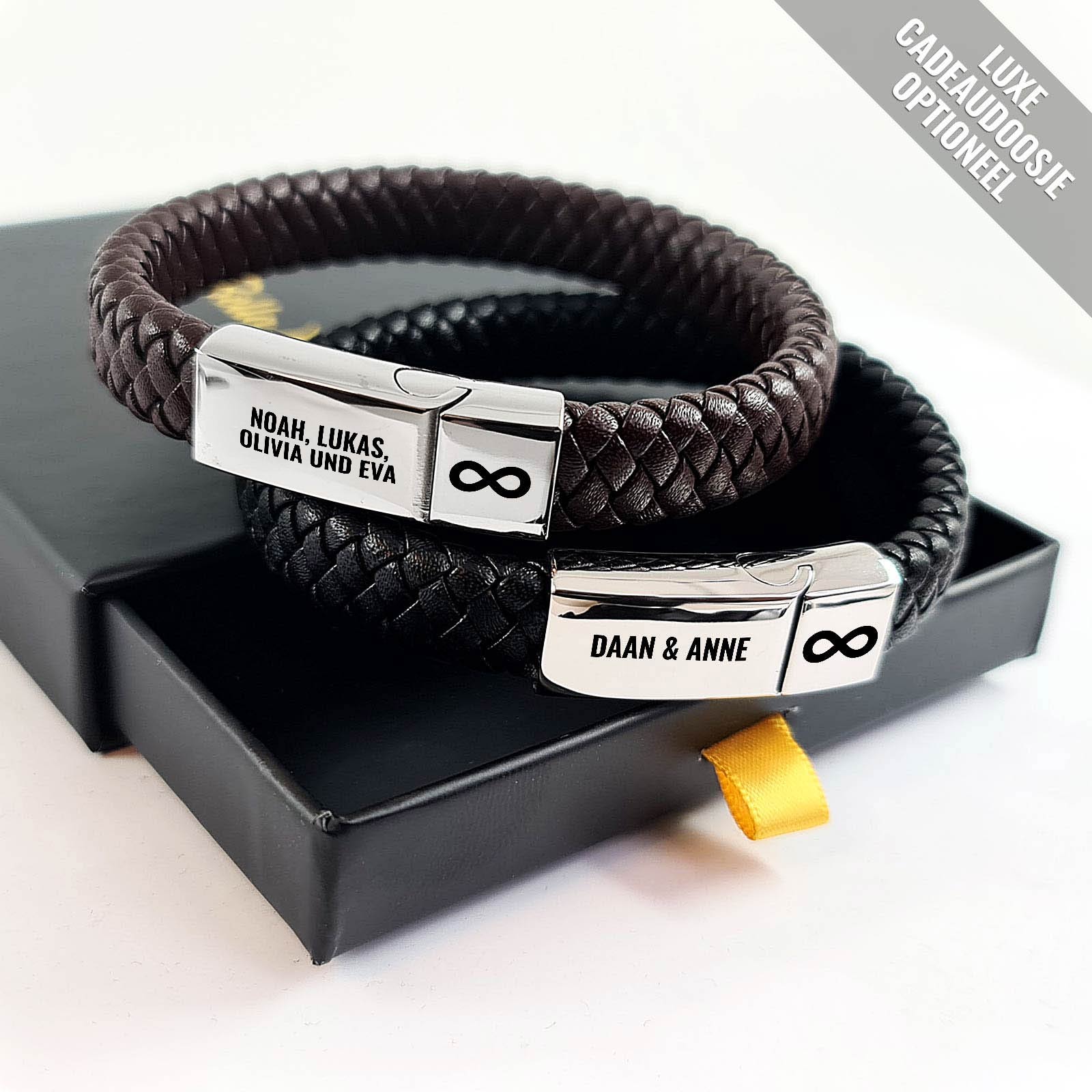 Armband mit Unendlichkeitszeichen und persönlicher Gravur