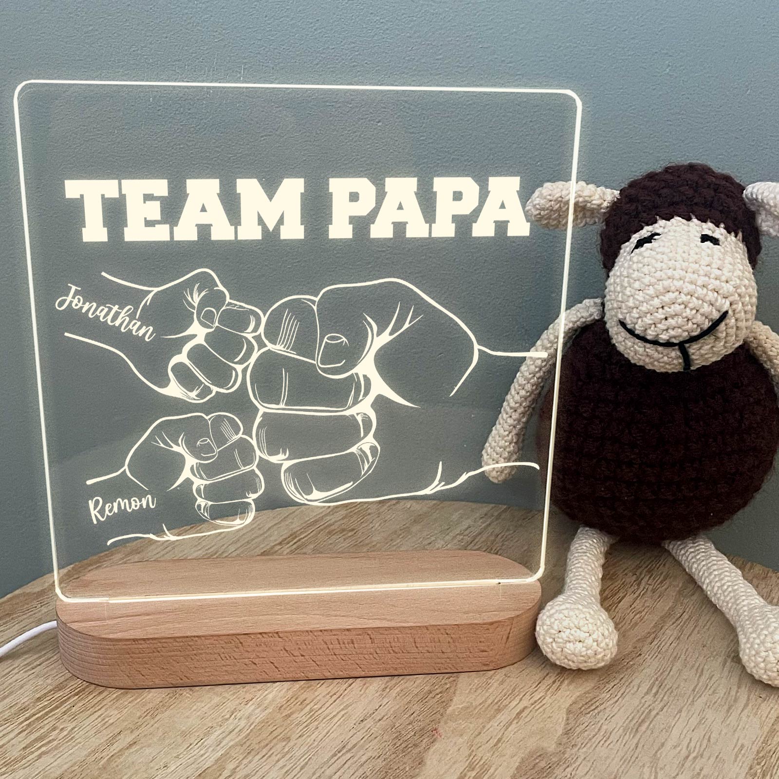 Fistbumps Team Papa – LED-Lampe