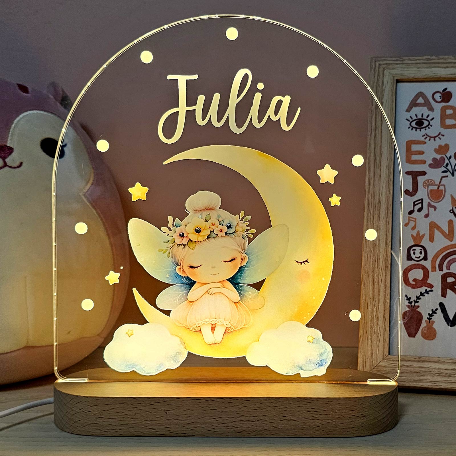 Personalisierte Nachtelf-Lampe