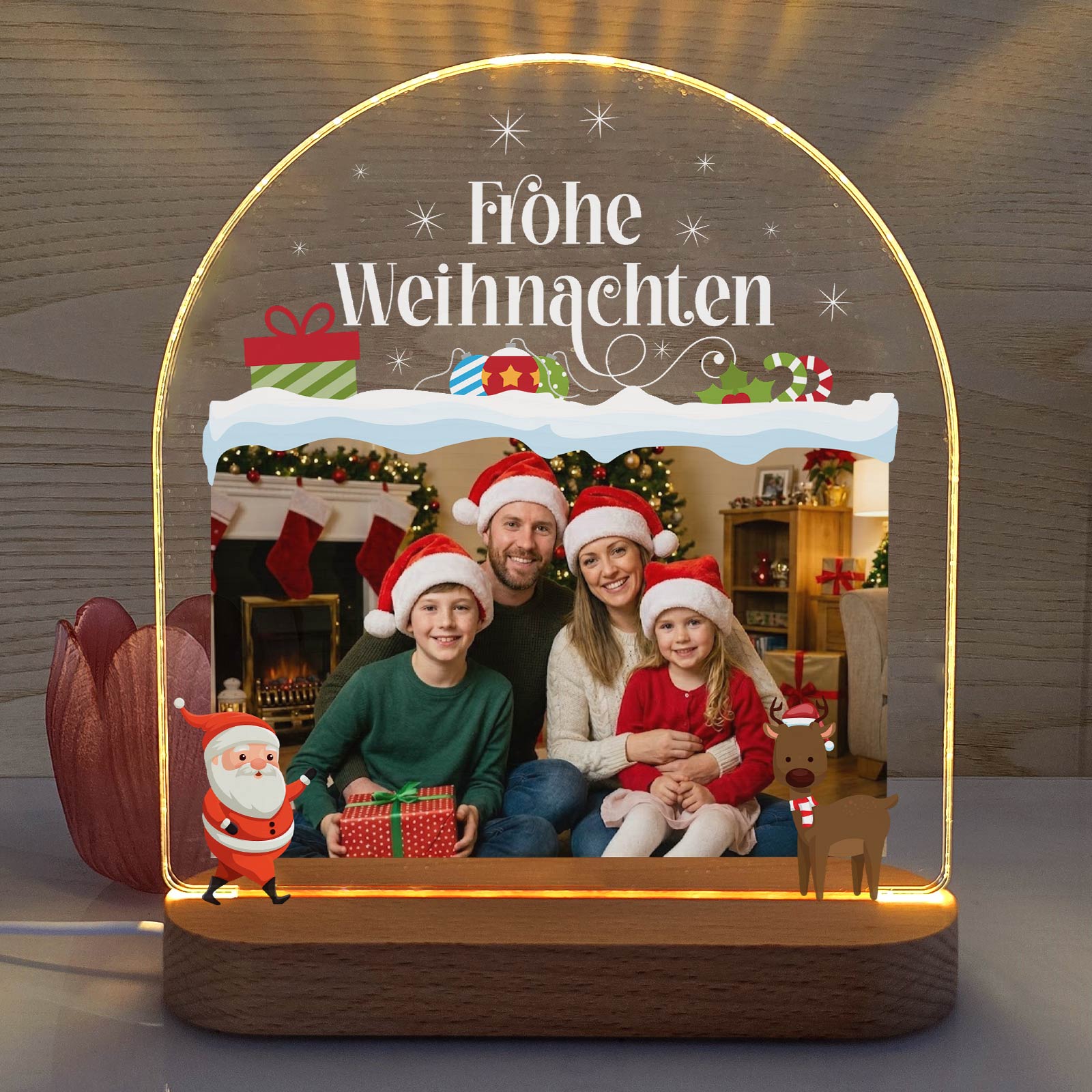 Frohe Weihnachten Fotolampe