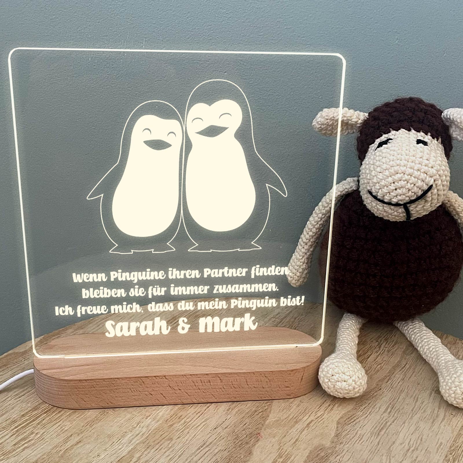 Pinguin paar - LED-lampe