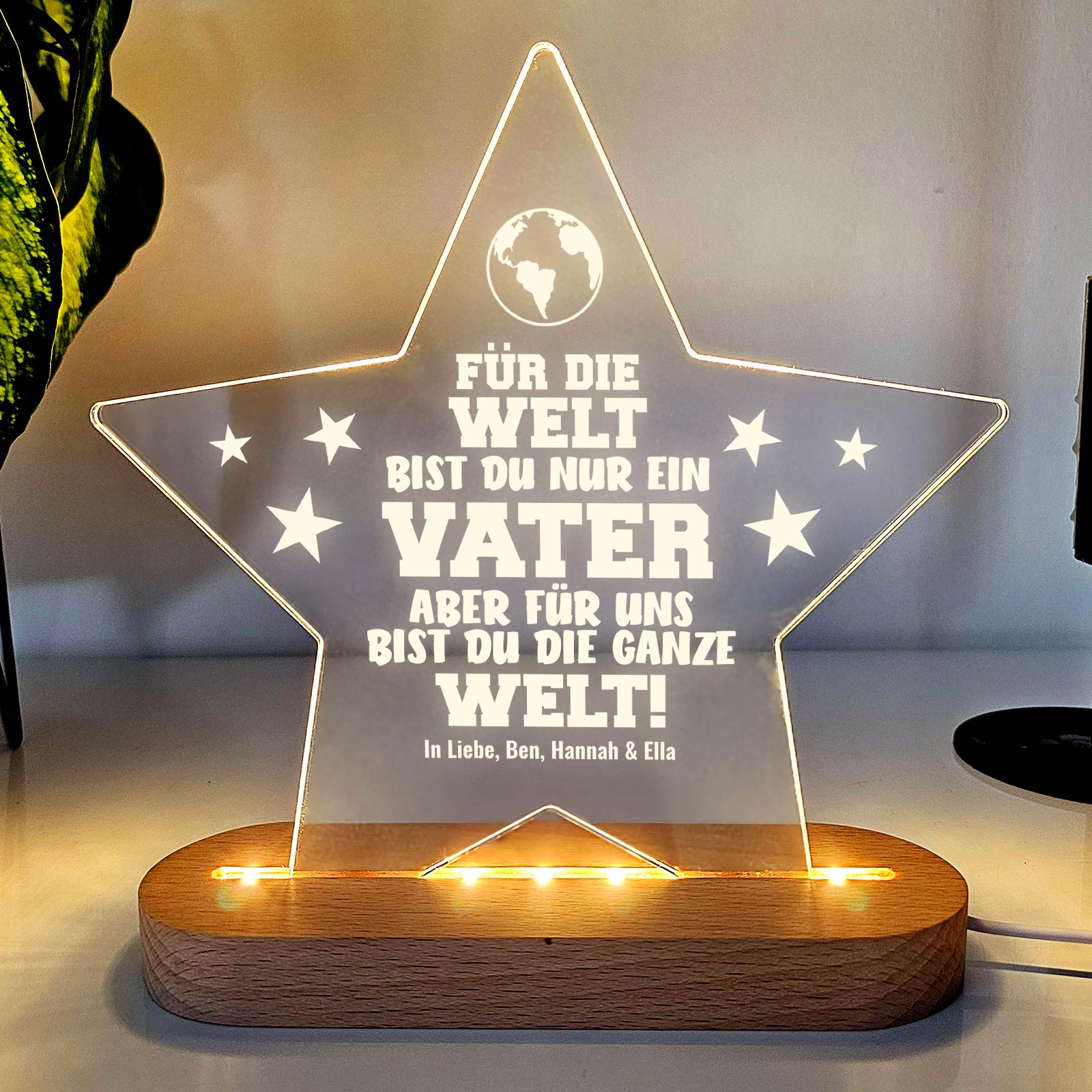 Für die Welt nur ein Vater – LED-Lampe