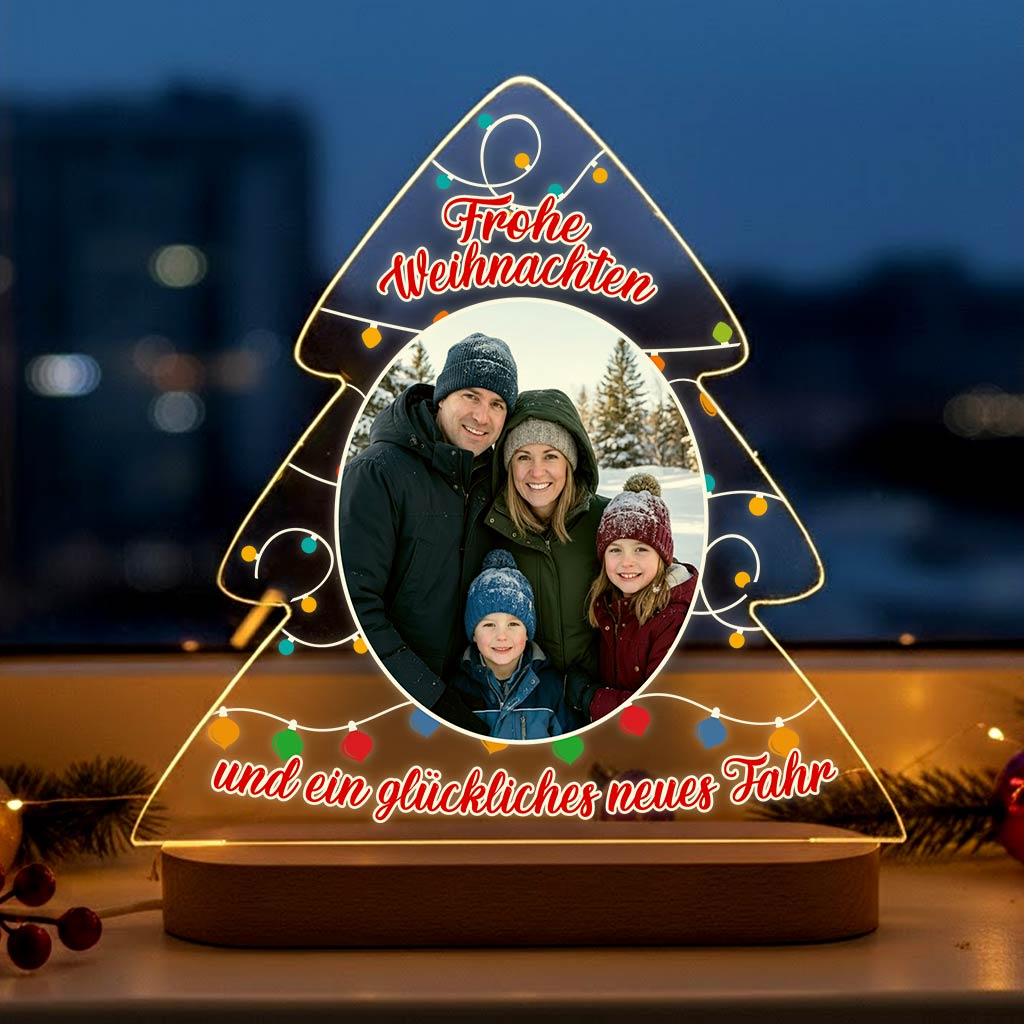 Frohe Weihnachten Fotolampe