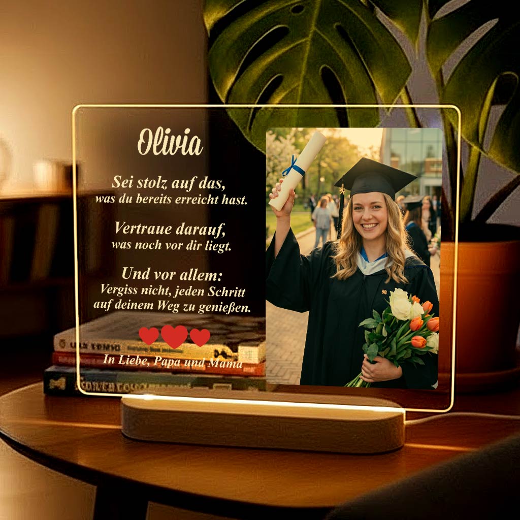 Personalisierte Foto-Nachtlampe – das perfekte Geschenk zum Studienabschluss