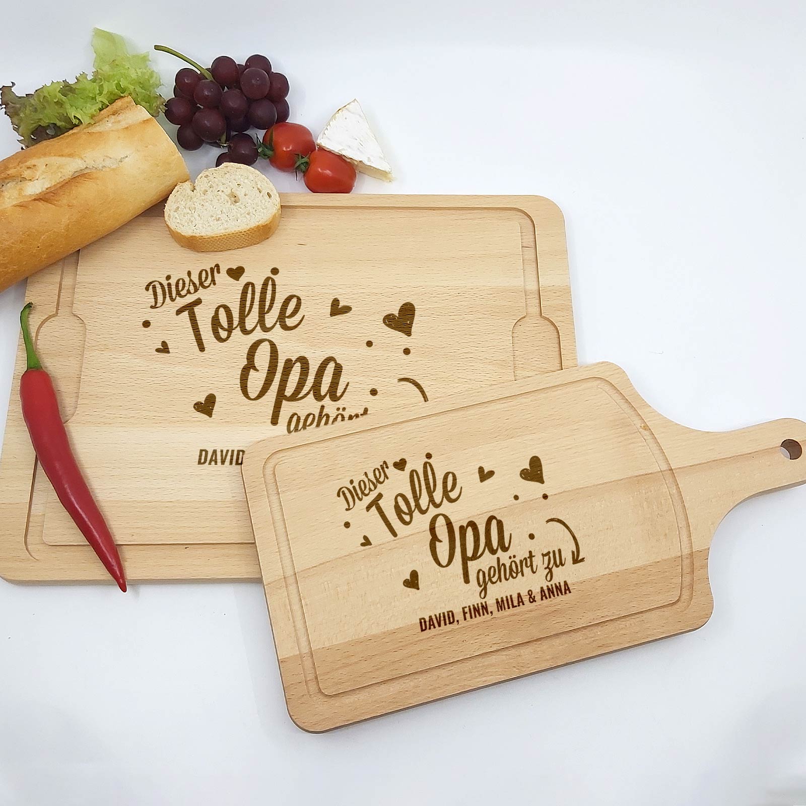Schneidebrett „Dieser tolle Papa / Opa gehört zu …“
