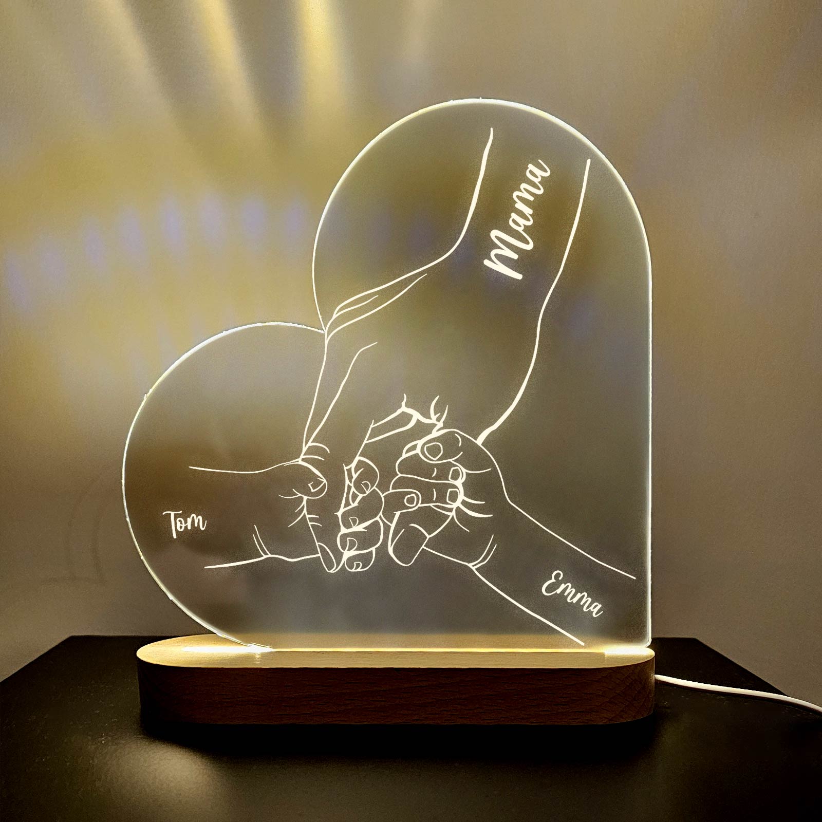 Familienhände Led-Lampe