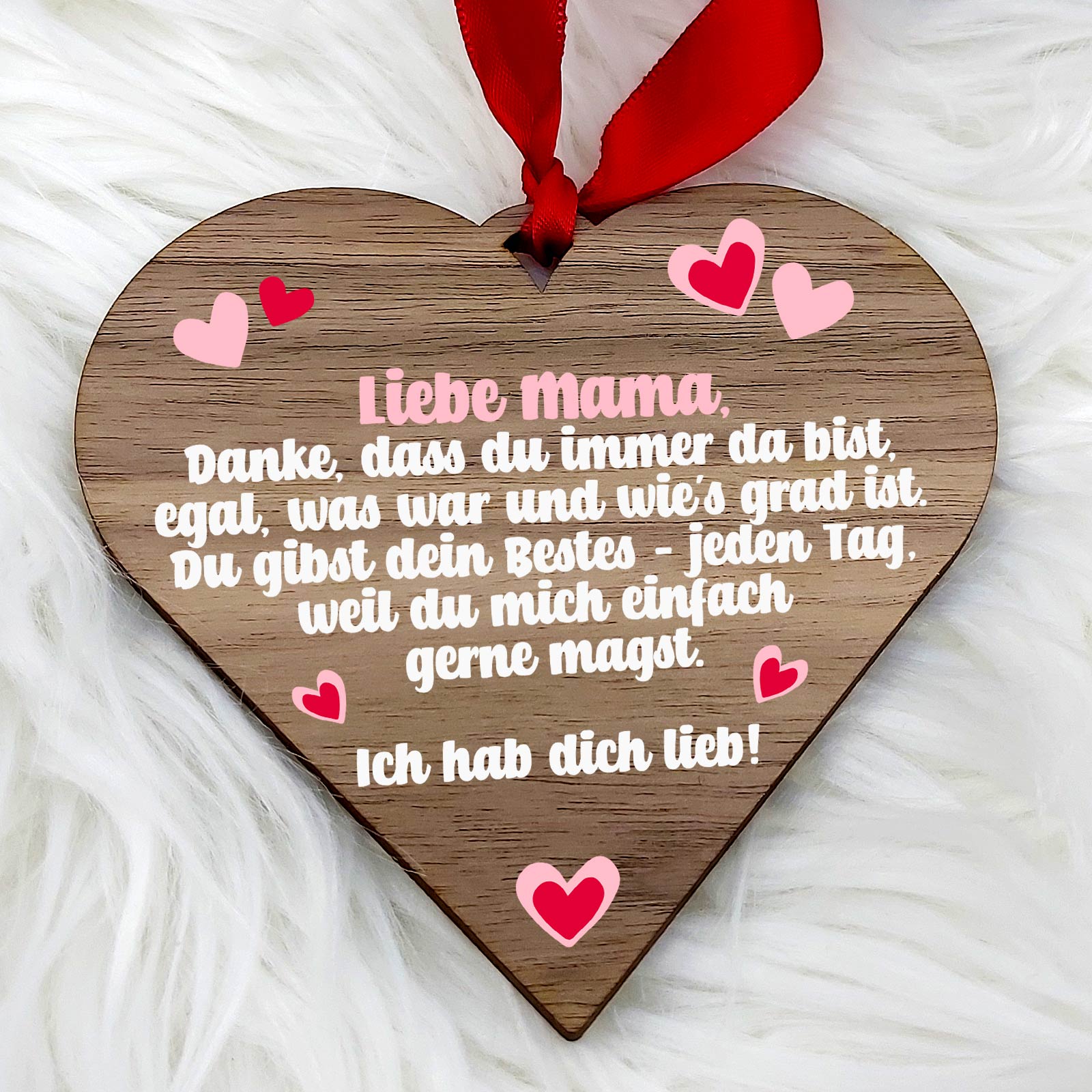 Danke für das, was du bist Walnussherz