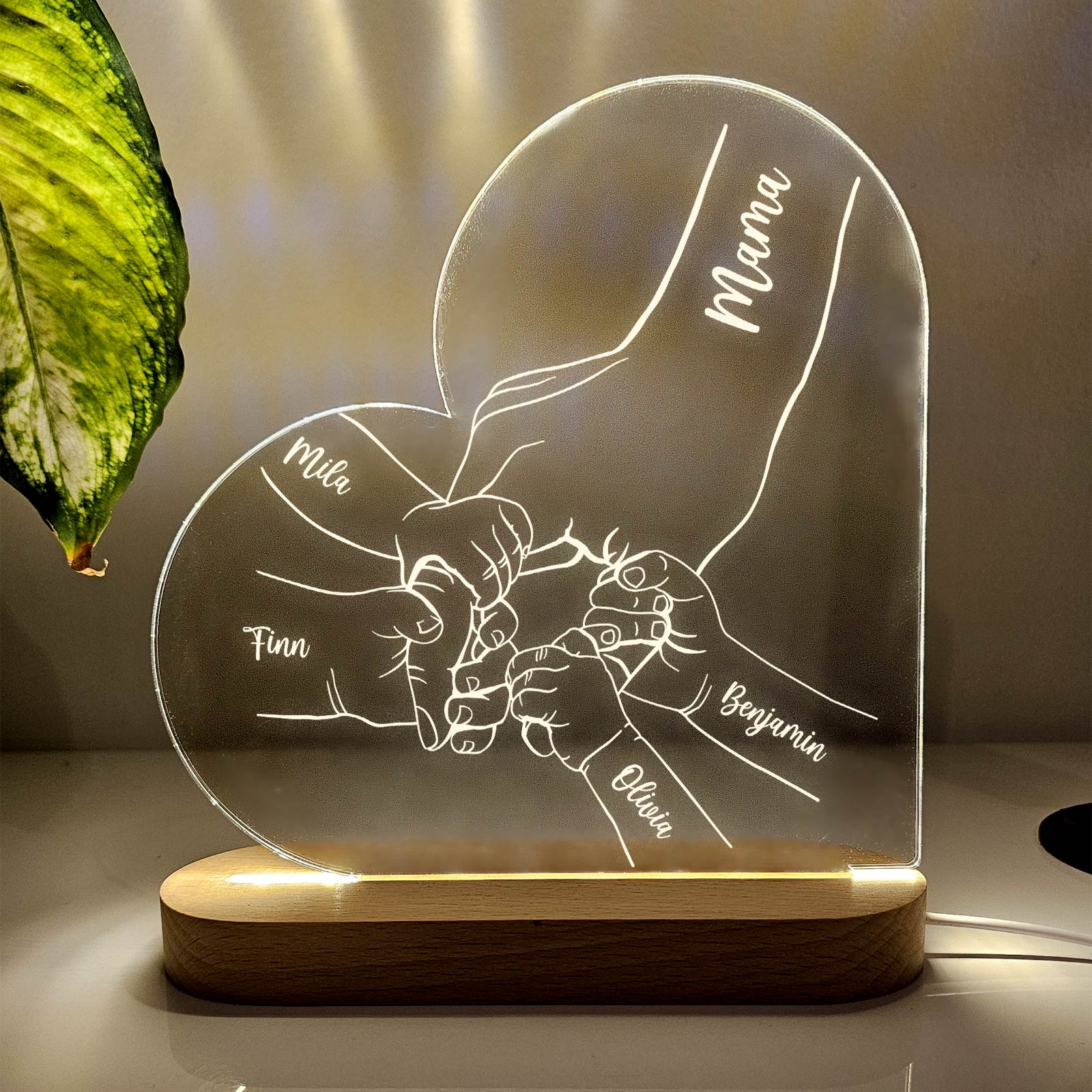 Familienhände Led-Lampe