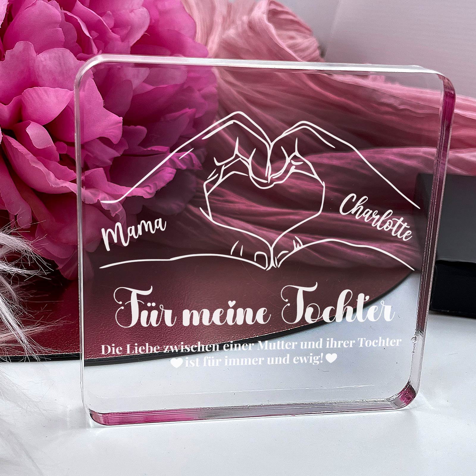 Mutter und Tochter – Plexiglasplakette