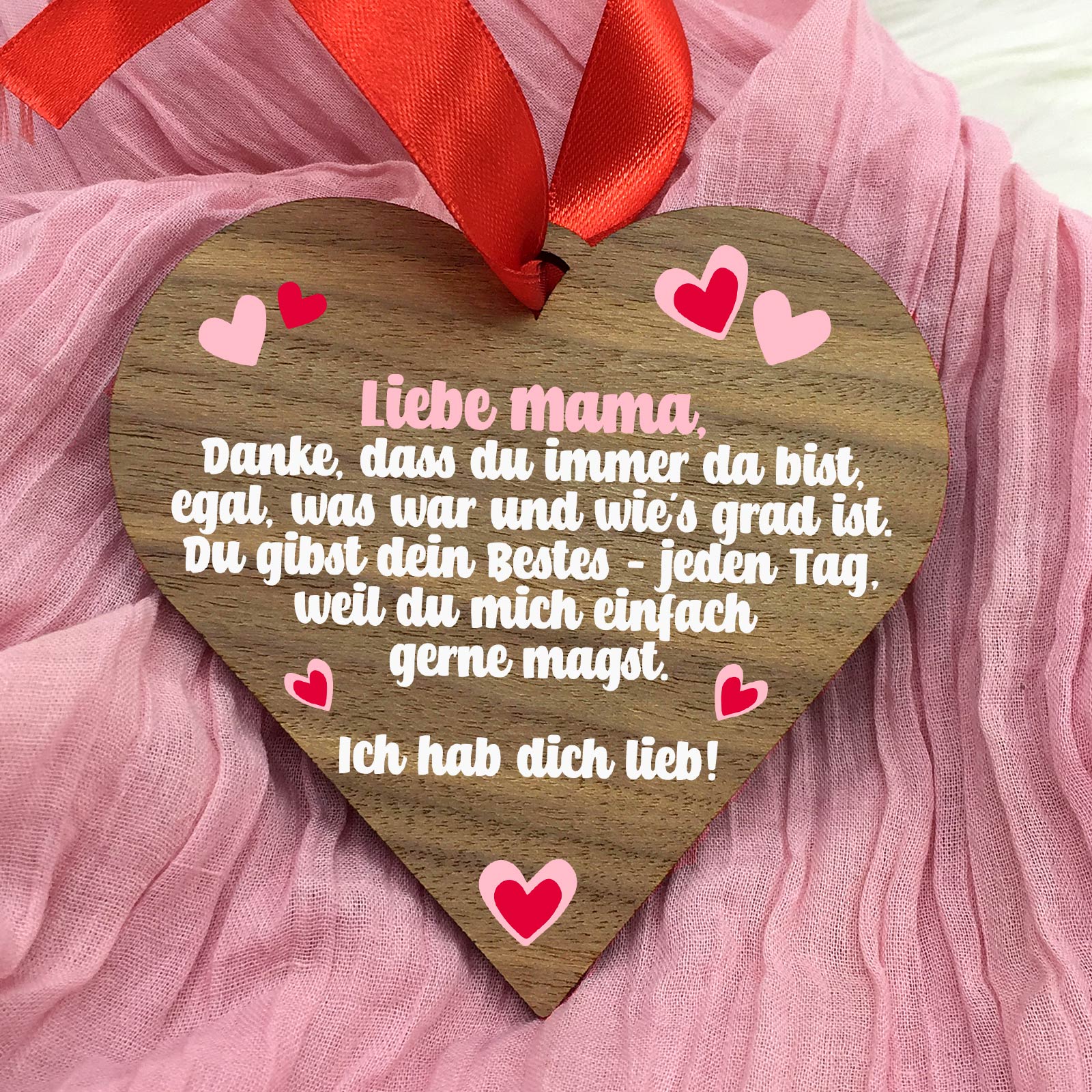 Danke für das, was du bist Walnussherz