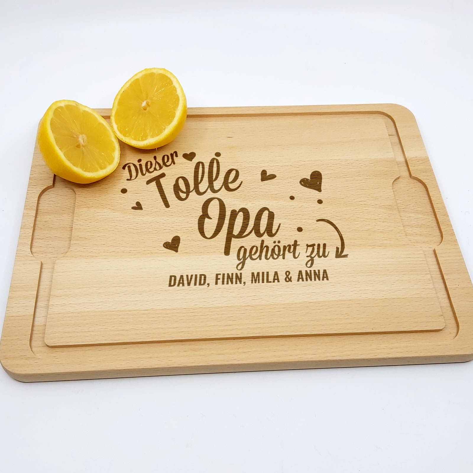 Schneidebrett „Dieser tolle Papa / Opa gehört zu …“