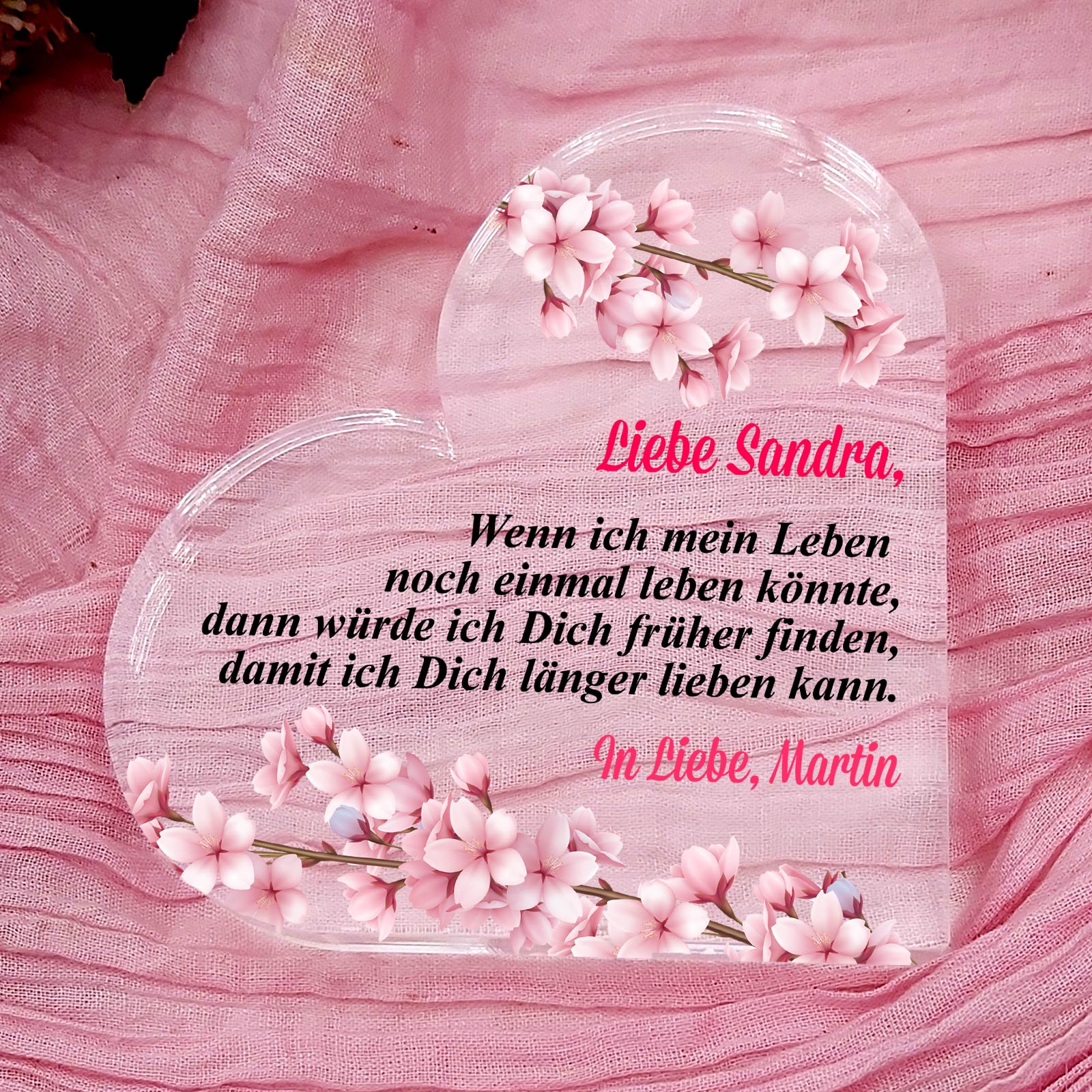 Länger lieben kann Herz - Plexiglasherz