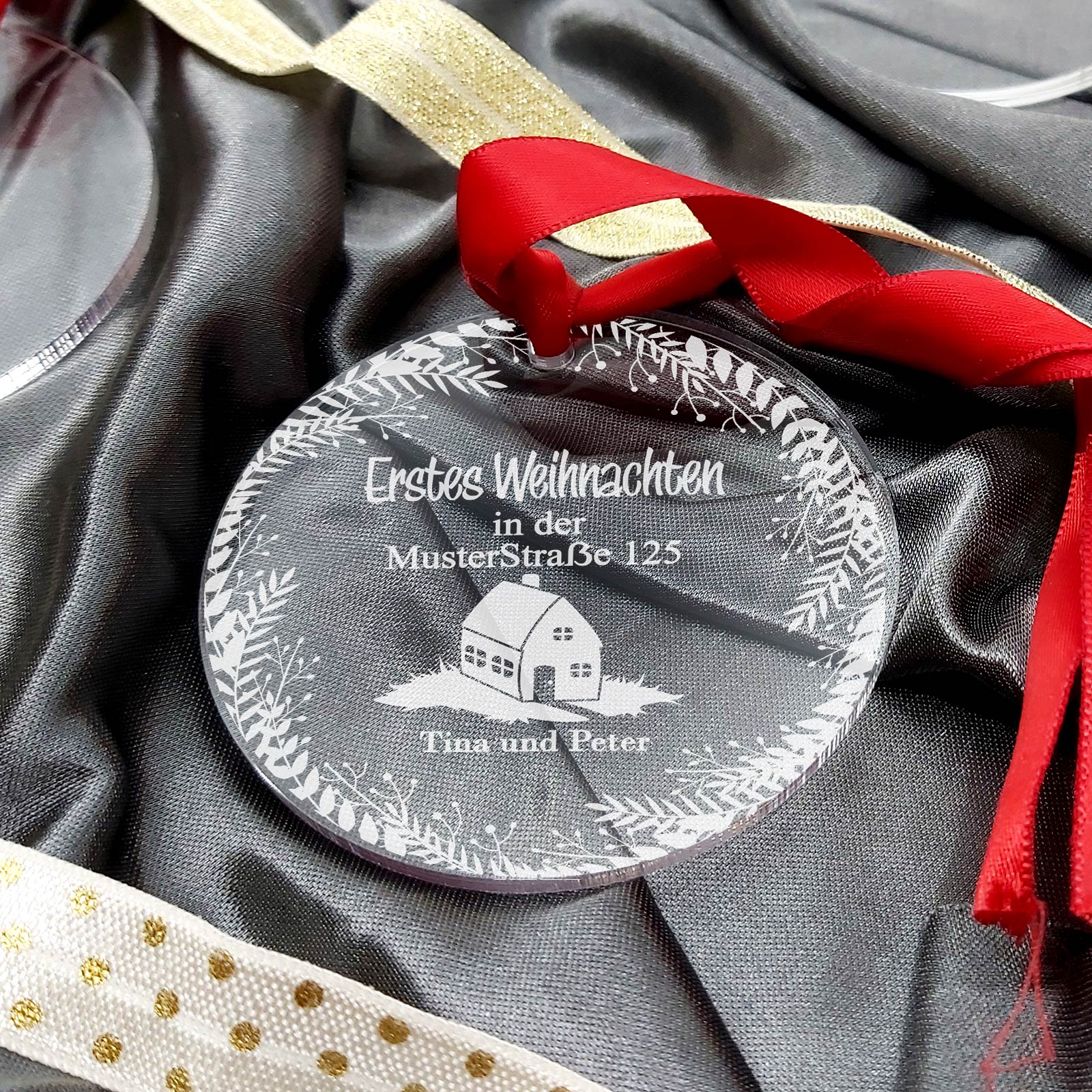 Erstes Weihnachten im neuen Haus Plexiglas Weihnachtsdeko