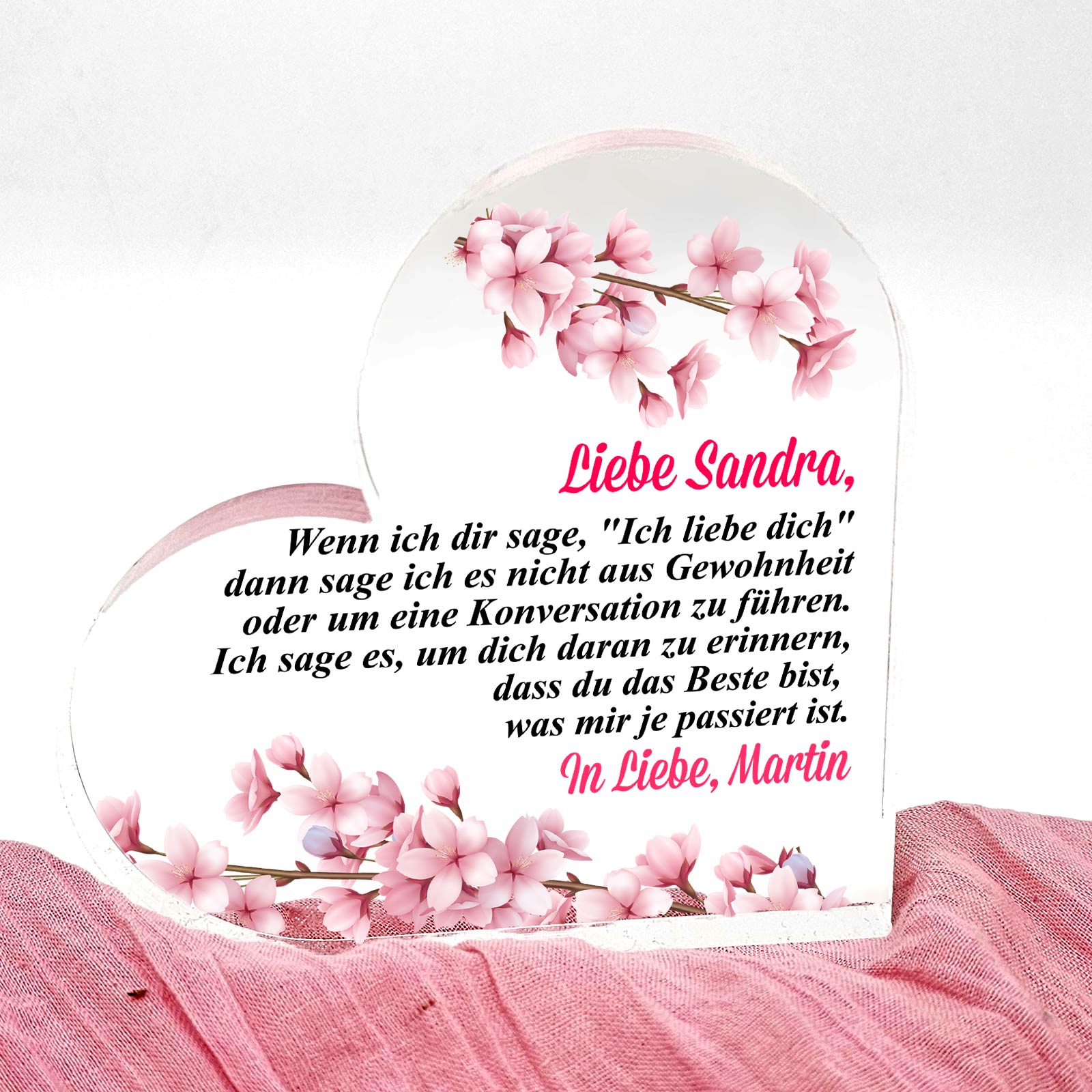 Ich liebe dich - Plexiglasherz
