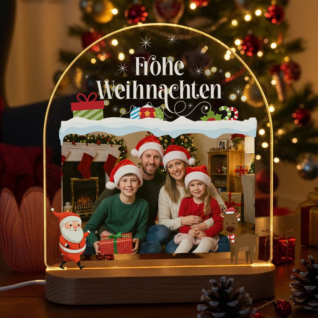 Frohe Weihnachten Fotolampe