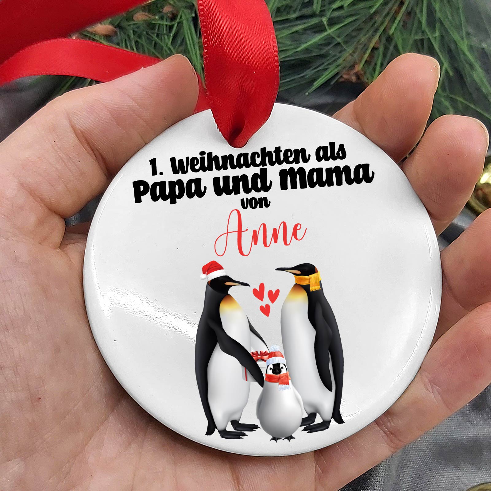 1. Weihnachten als Mama und Papa - Weihnachtsdeko aus Keramik