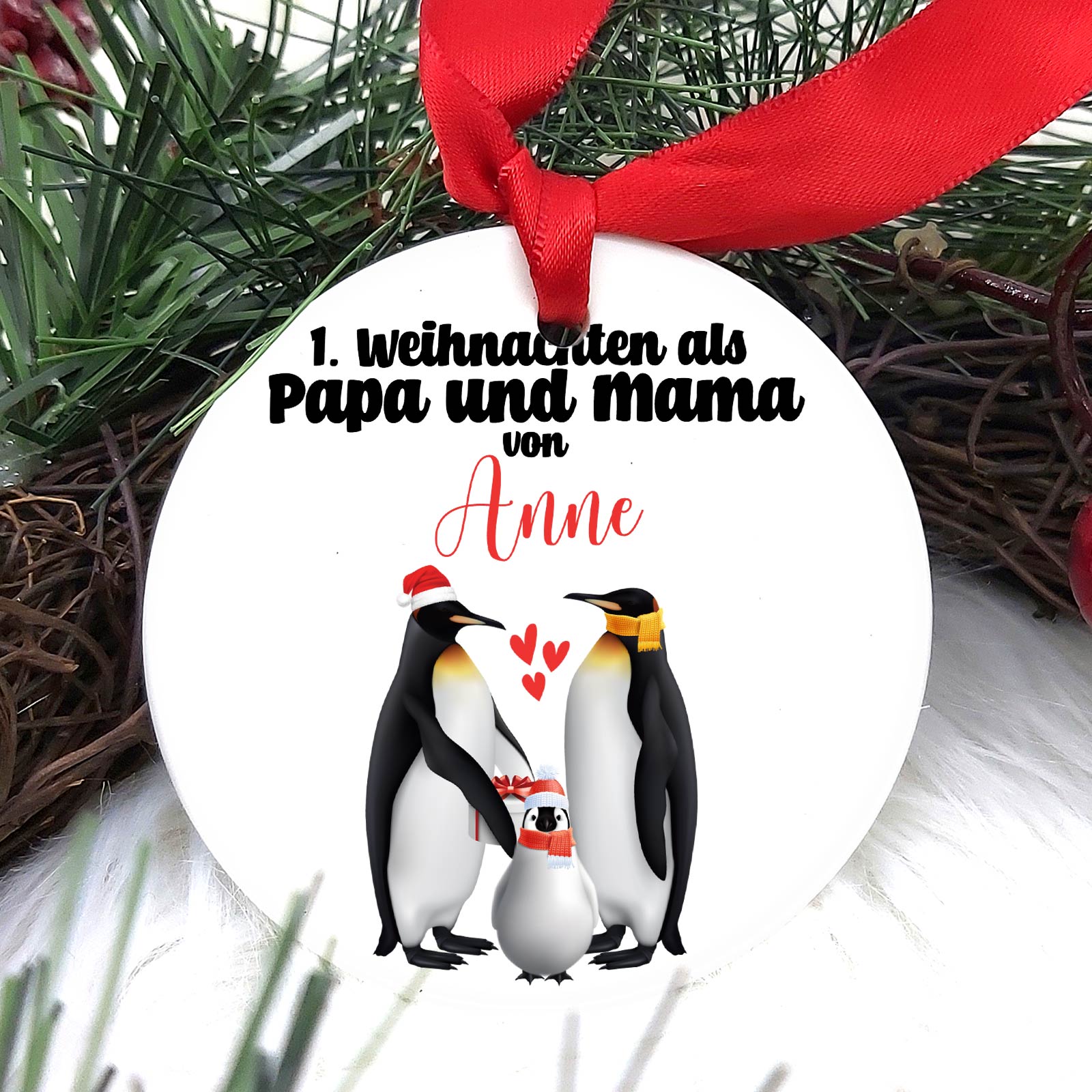 1. Weihnachten als Mama und Papa - Weihnachtsdeko aus Keramik