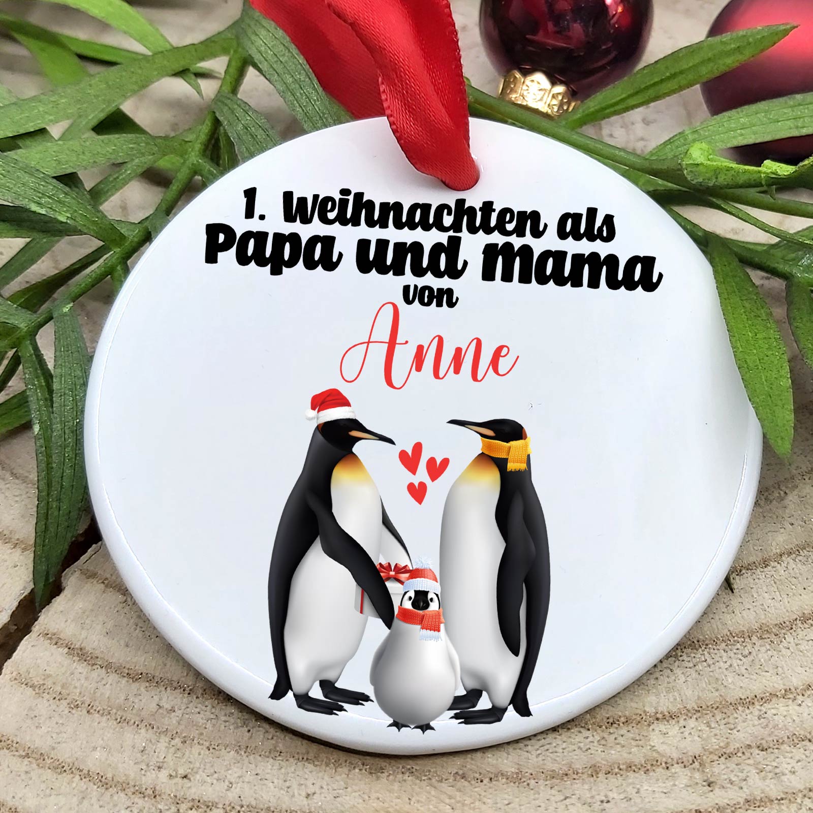 1. Weihnachten als Mama und Papa - Weihnachtsdeko aus Keramik