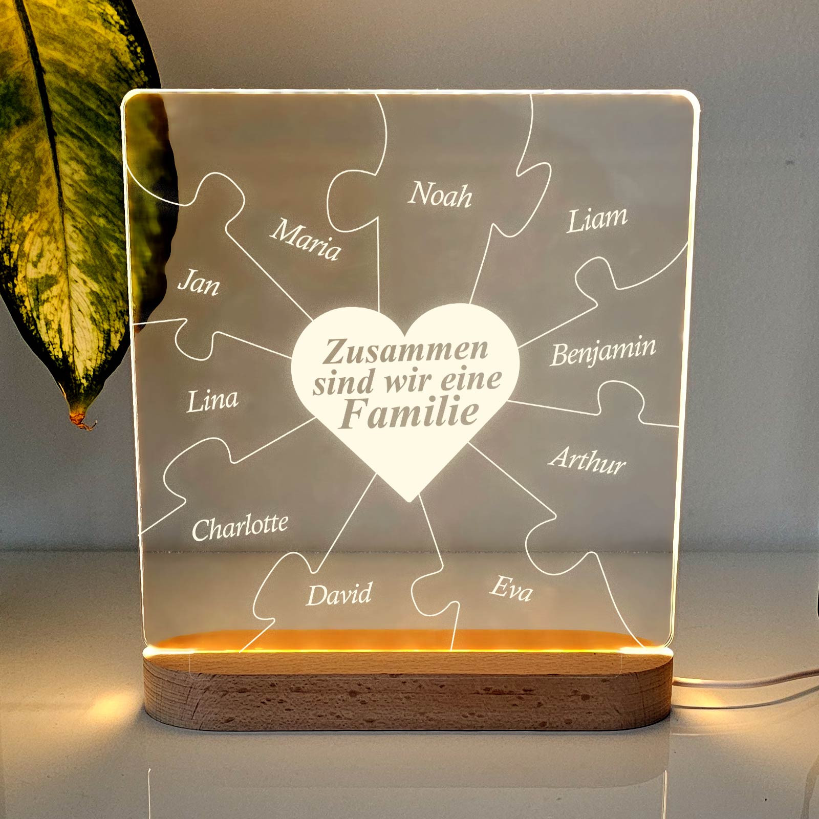 Familien-Puzzle – LED-Lampe