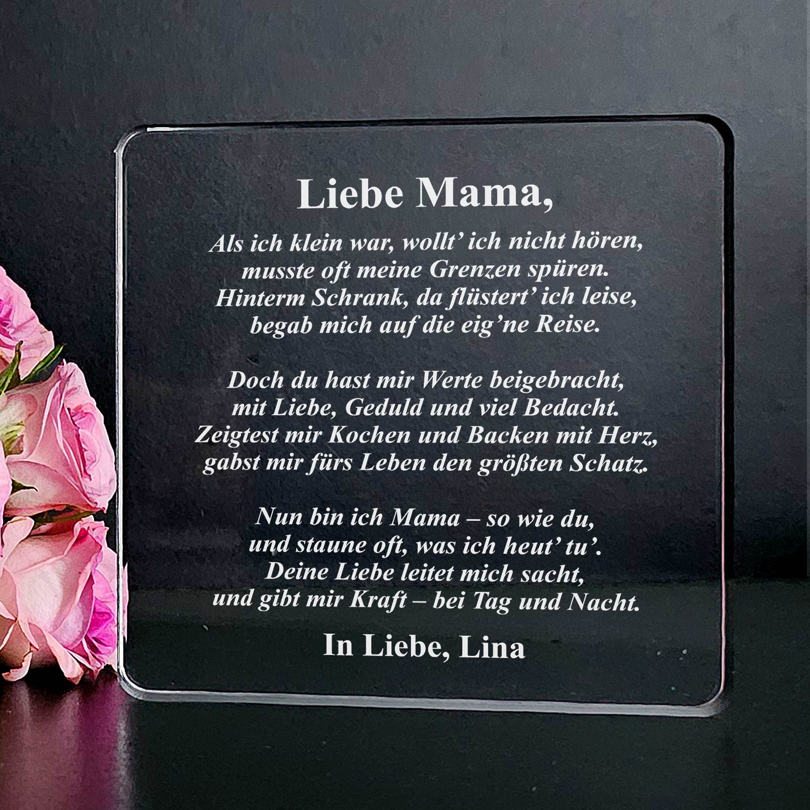 Mama, als ich klein war  - Plexiglasplakette