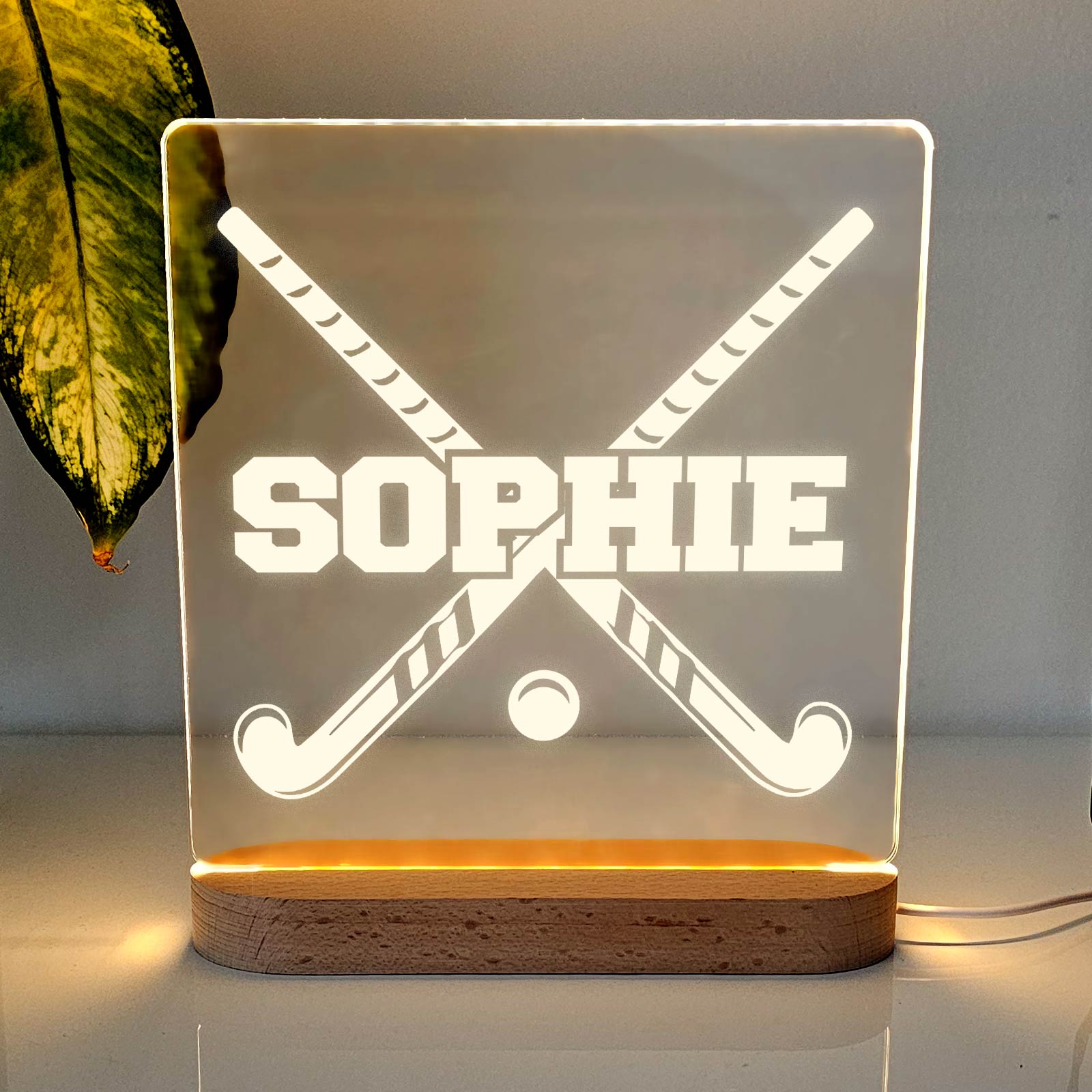 Hockey Nachtlampe mit Namen