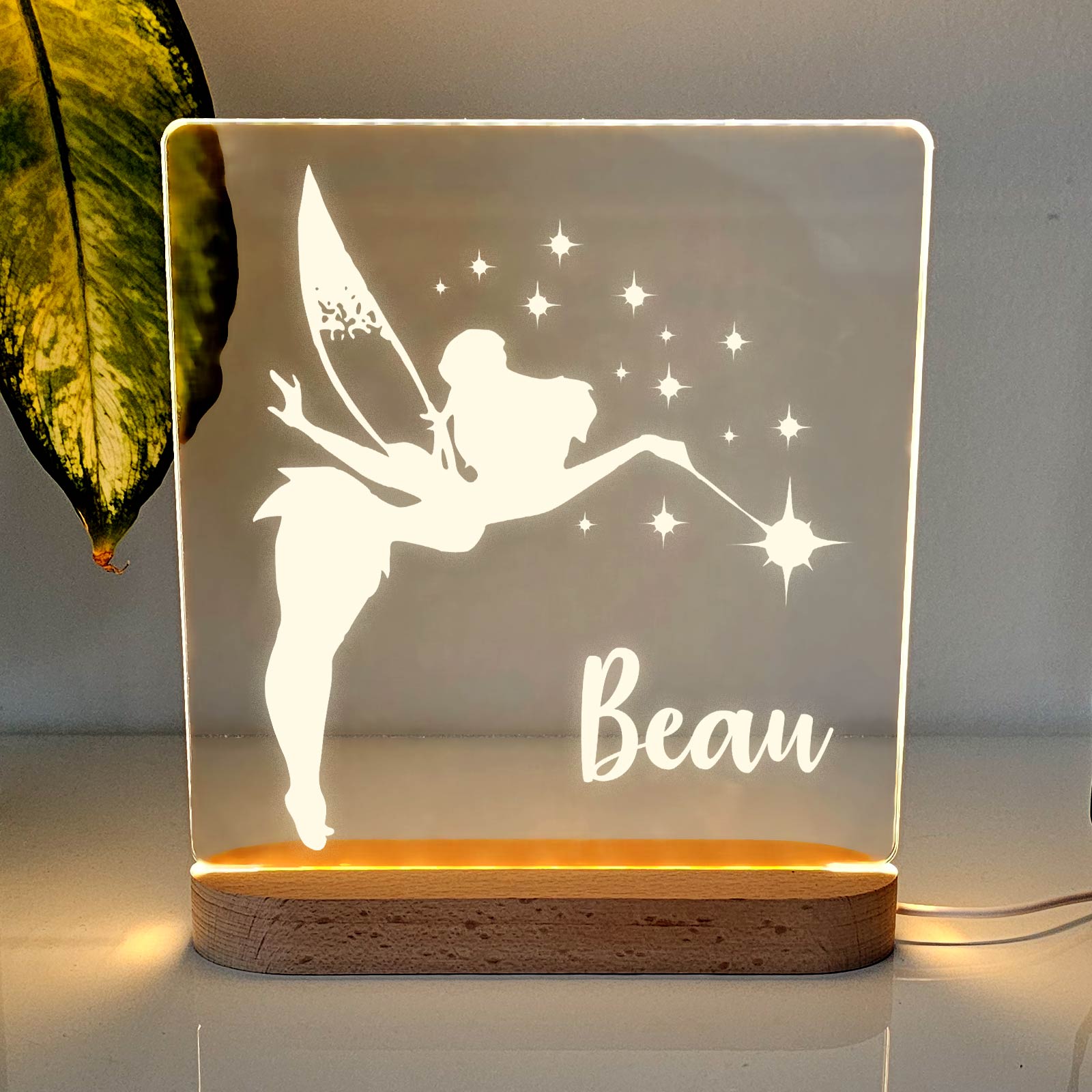 Personalisierte Nachtlampe mit Nachtelfe