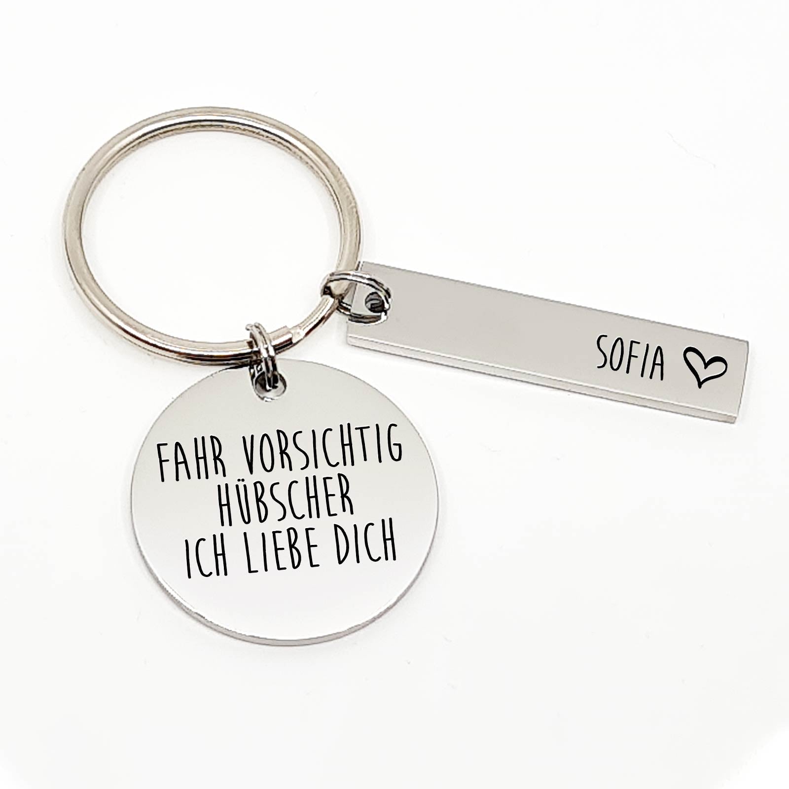 Fahr vorsichtig Hübscher - Schlüsselanhänger