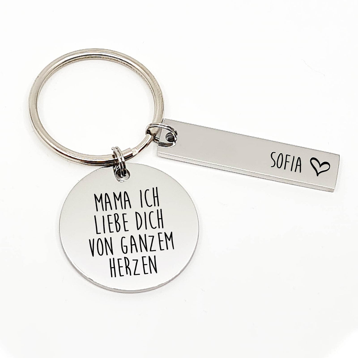 Mama ich liebe dich von ganzem Herzen - Schlüsselanhänger