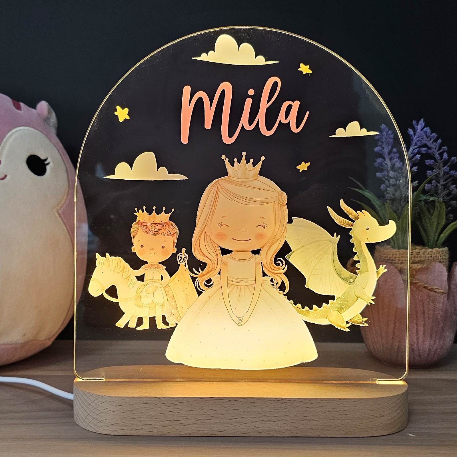 Prinzessinnenlampe mit eigenem Namen