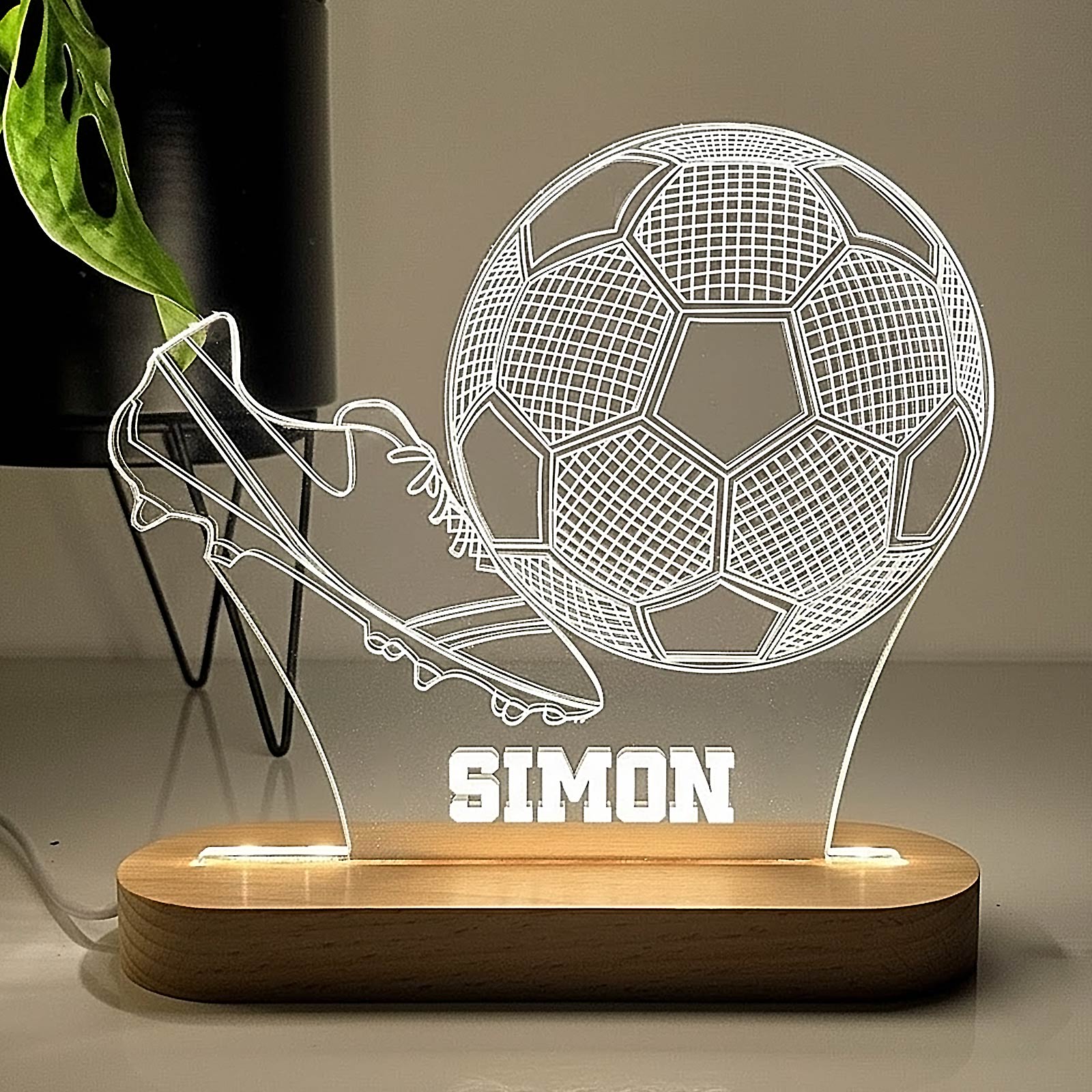 3d fußball nachtlicht