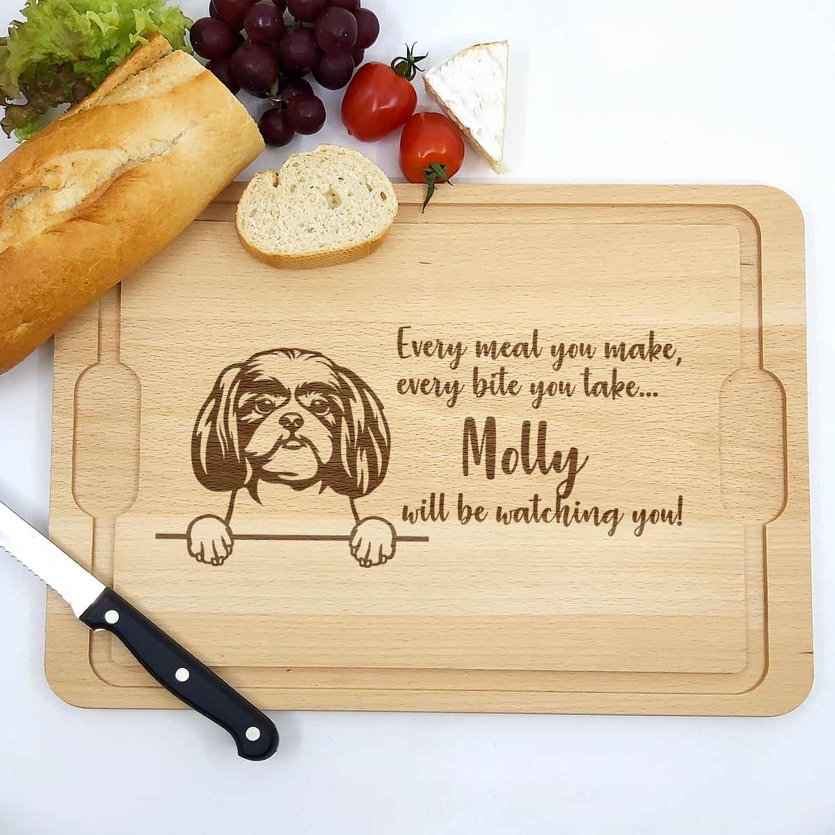 Will be Watching You – Hunde – Schneidebrett