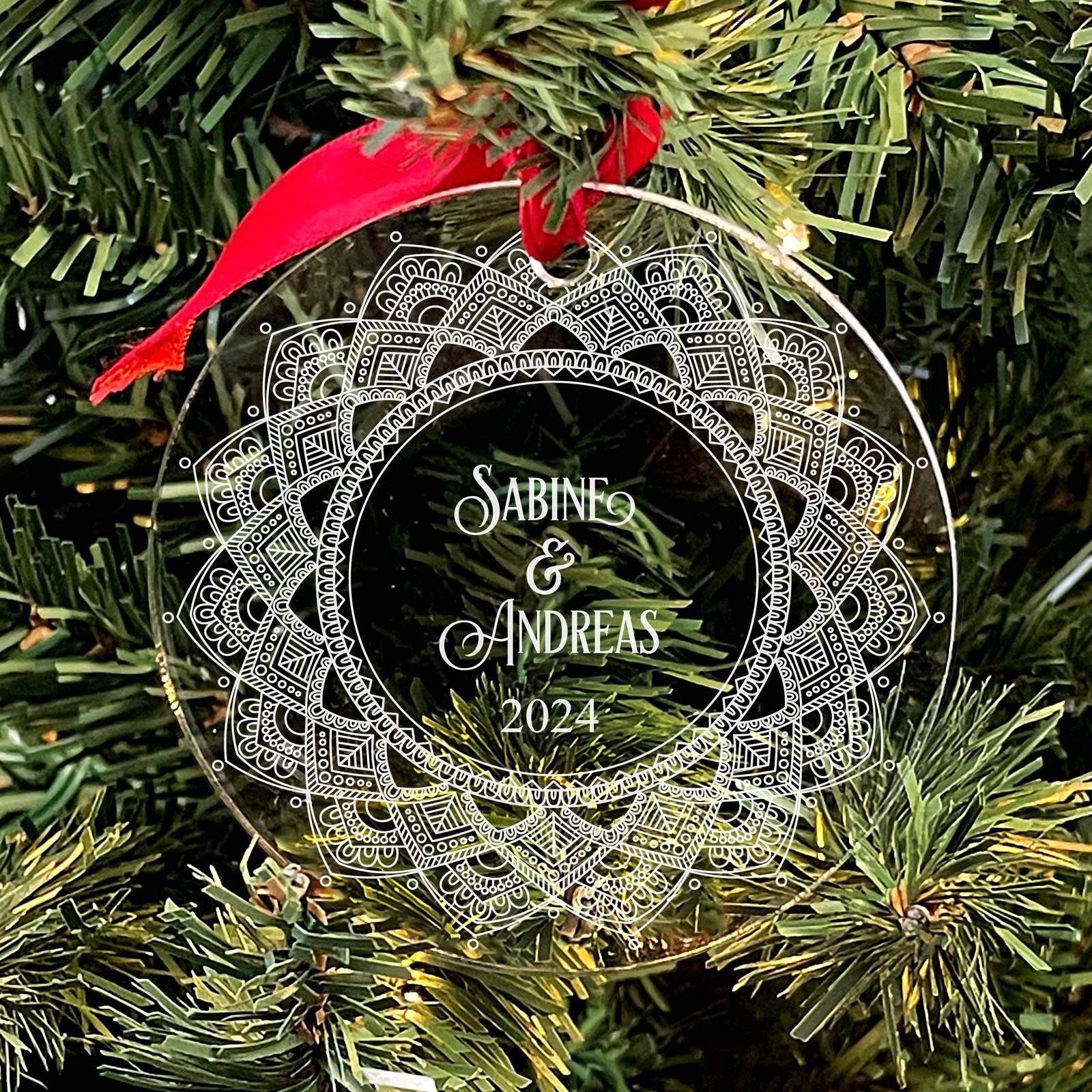 Weihnachtsdeko aus Plexiglas für euch beide