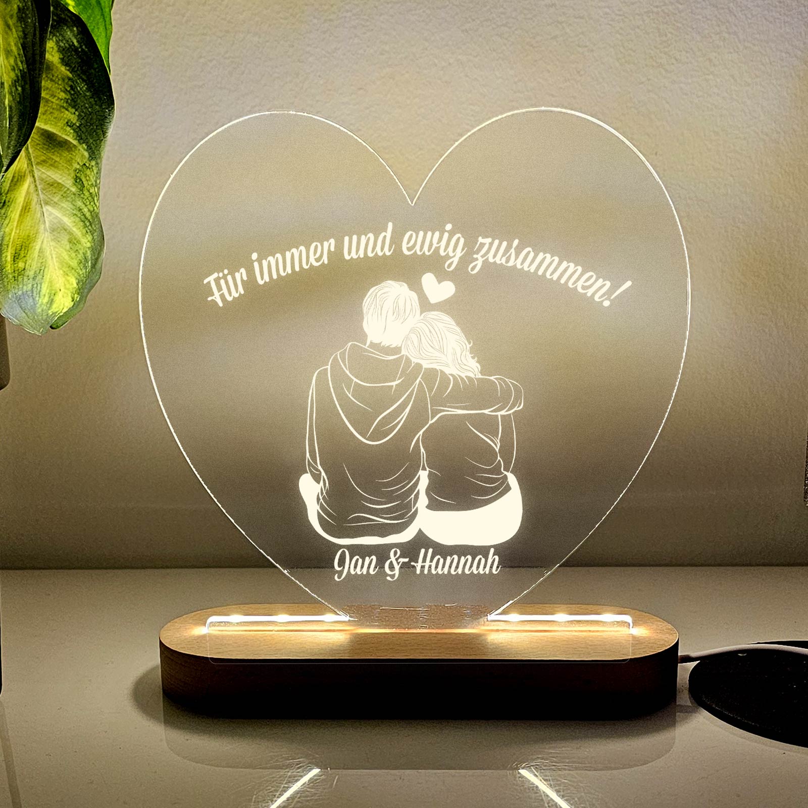 Liebespaar – Herz-LED-Lampe