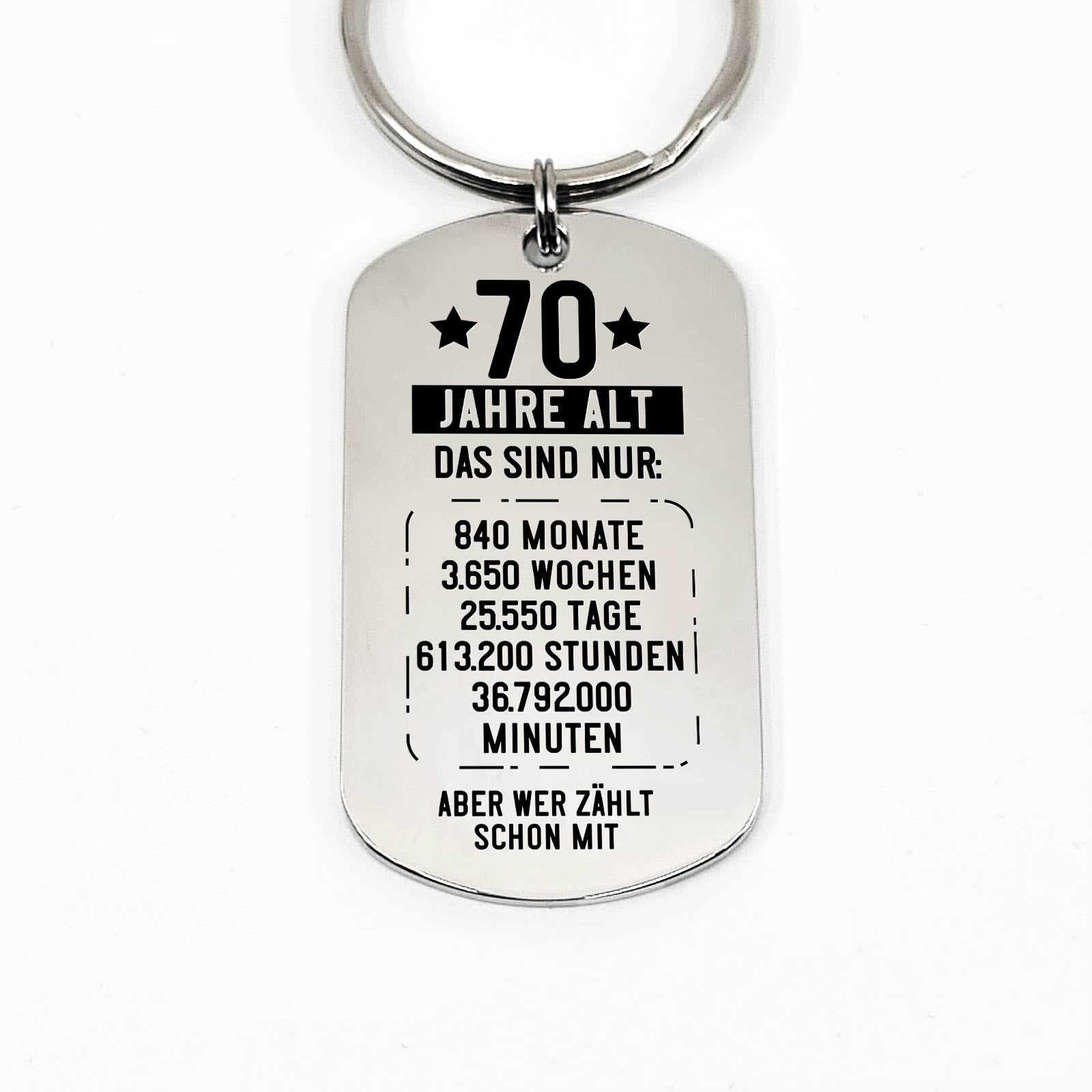 70. Geburtstag Schlüsselanhänger