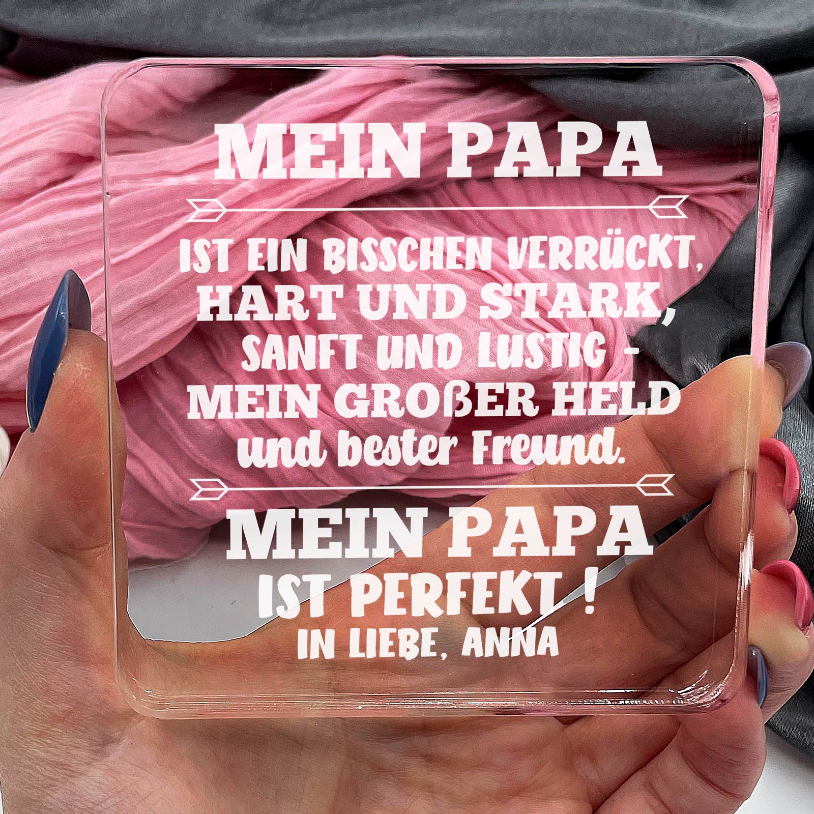 Mein Papa ist perfekt !  – Persönliches Geschenk aus Plexiglas
