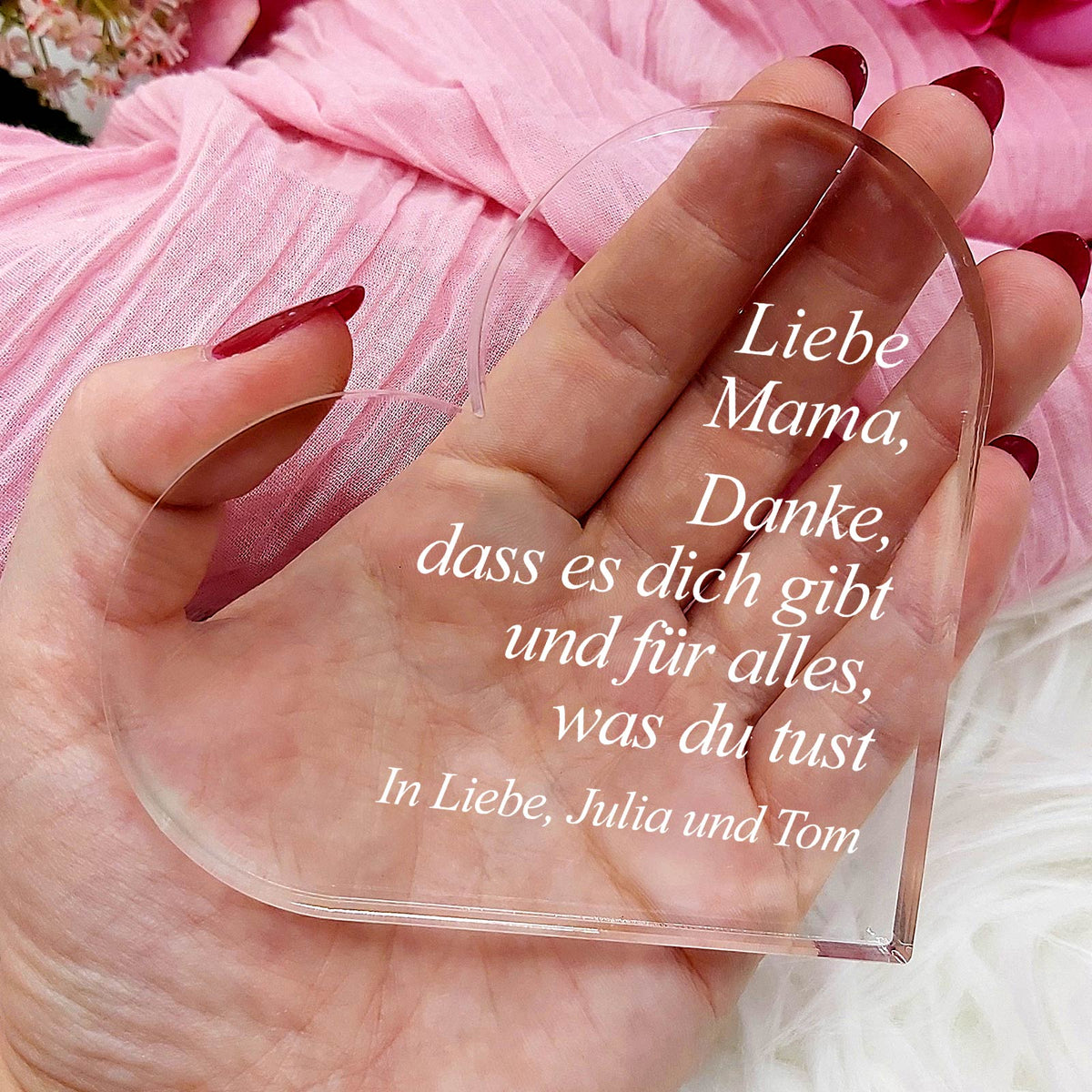 Danke für alles – Plexiglasherz
