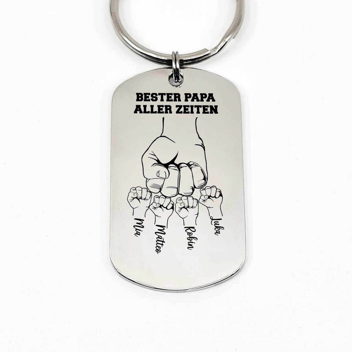 Fistbumps Schlüsselanhänger - Vatertagsgeschenk für Papa oder Opa