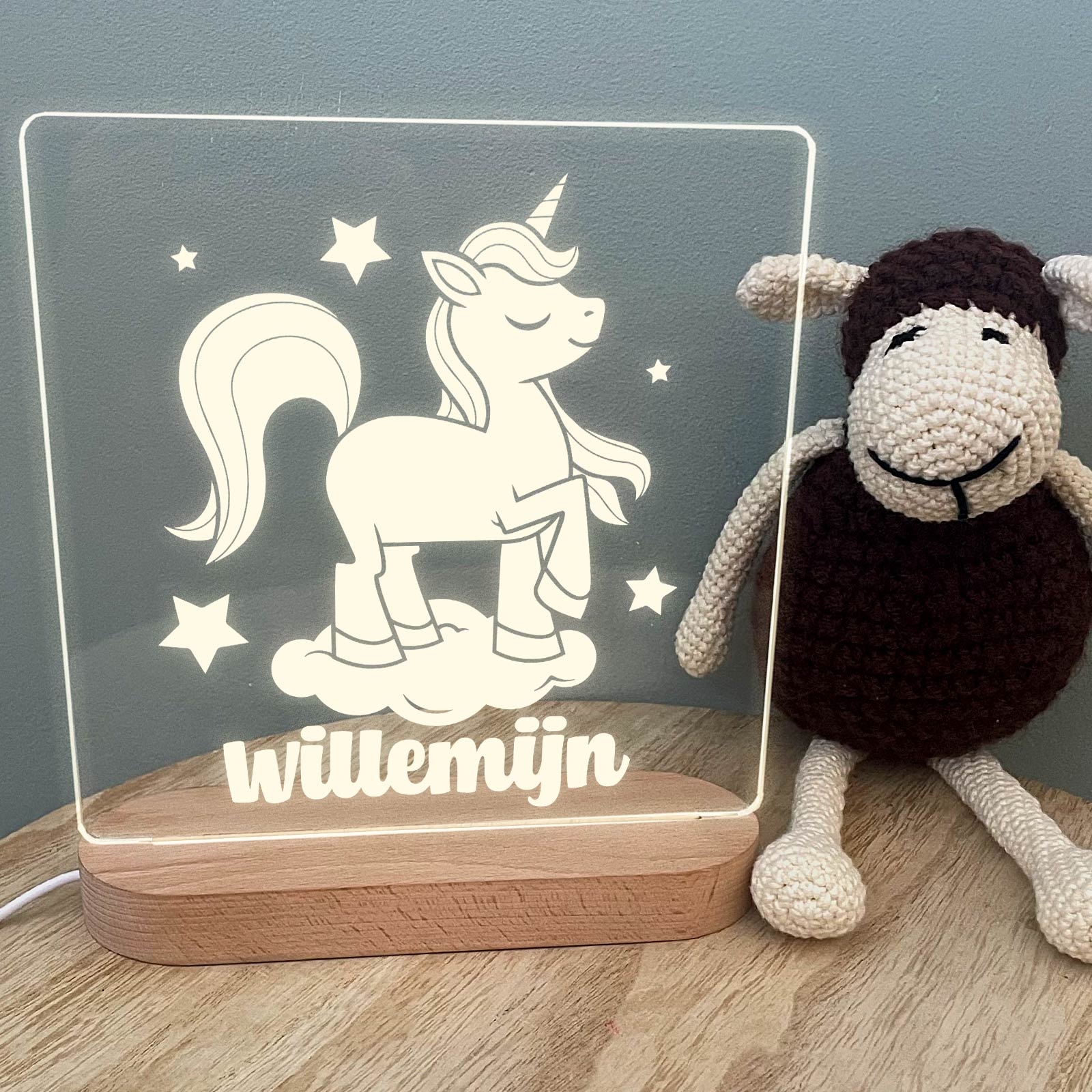 Einhorn Nachtlampe mit Namen