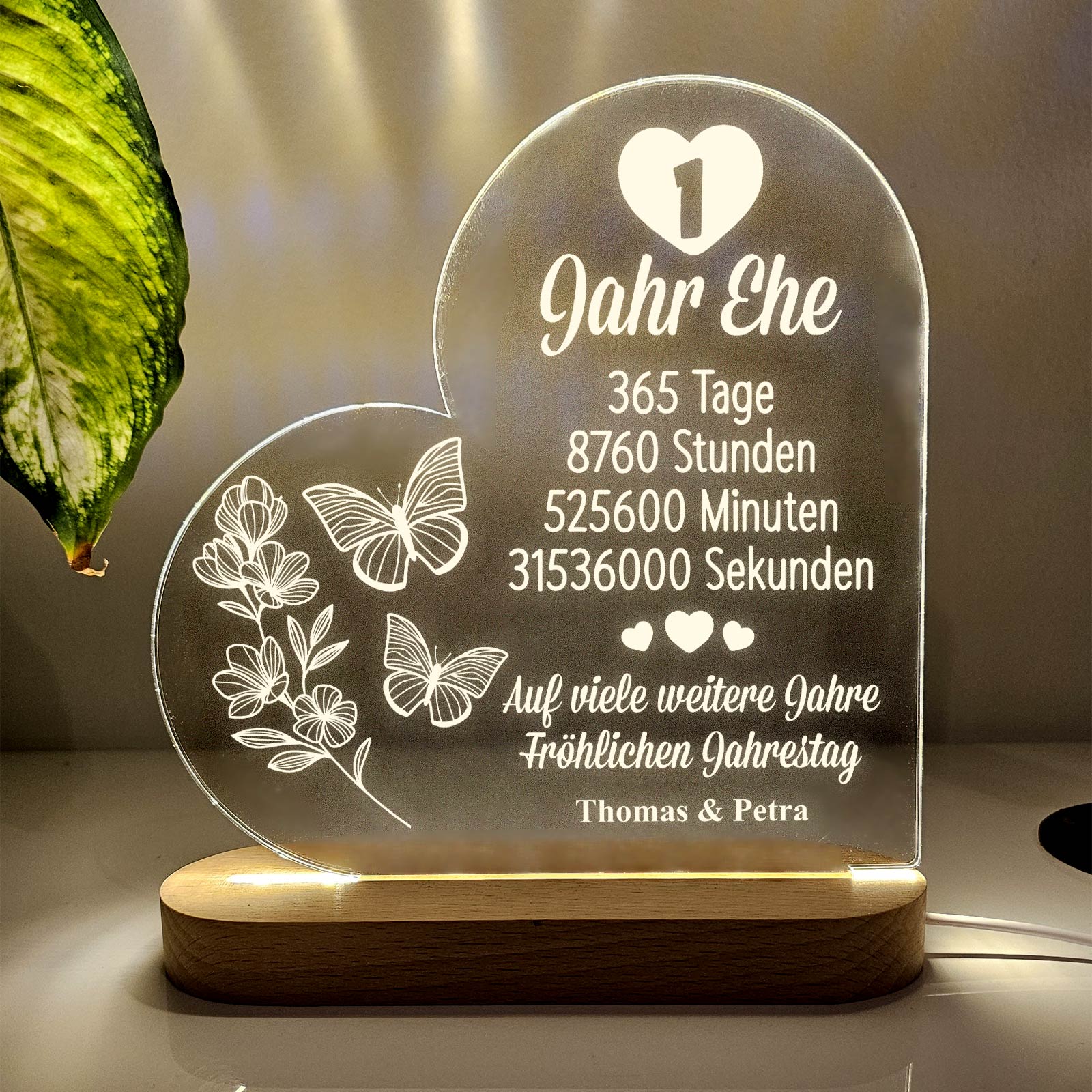 1 Jahr Ehe - Led-lampe