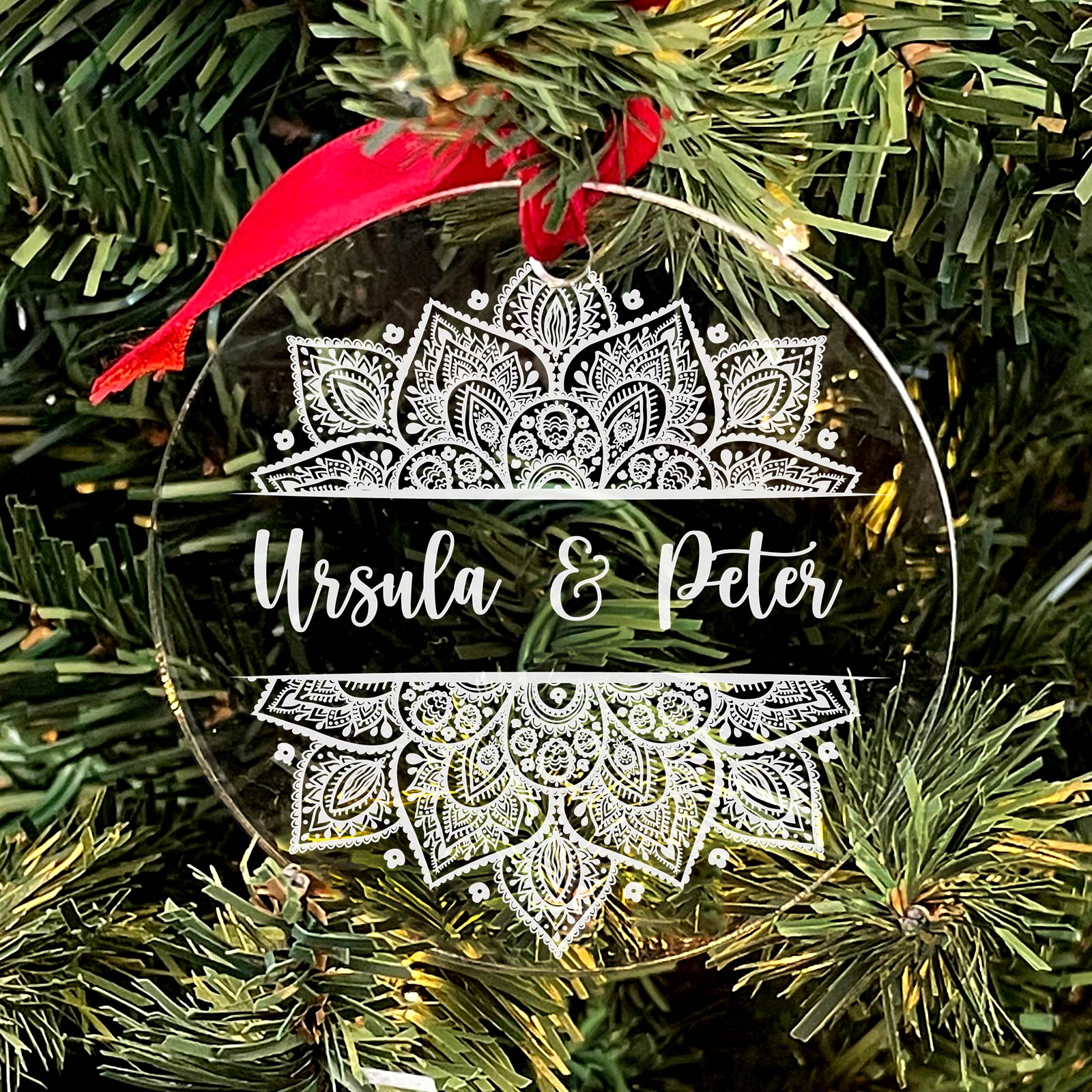 Mandala Weihnachtsdeko mit ihren Namen