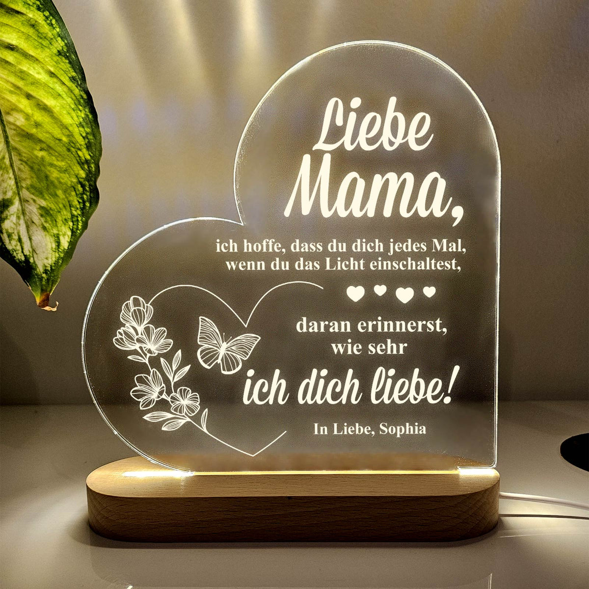 Erinnerungs-Herz – Lampe