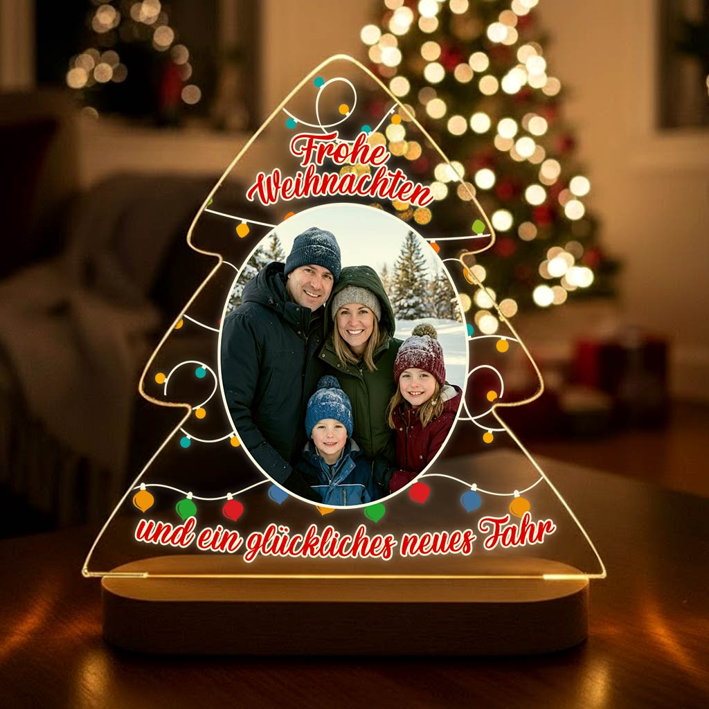 Frohe Weihnachten Fotolampe