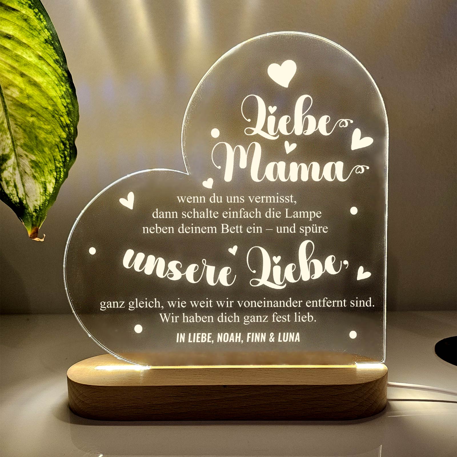 Wenn du uns vermisst – LED-Lampe
